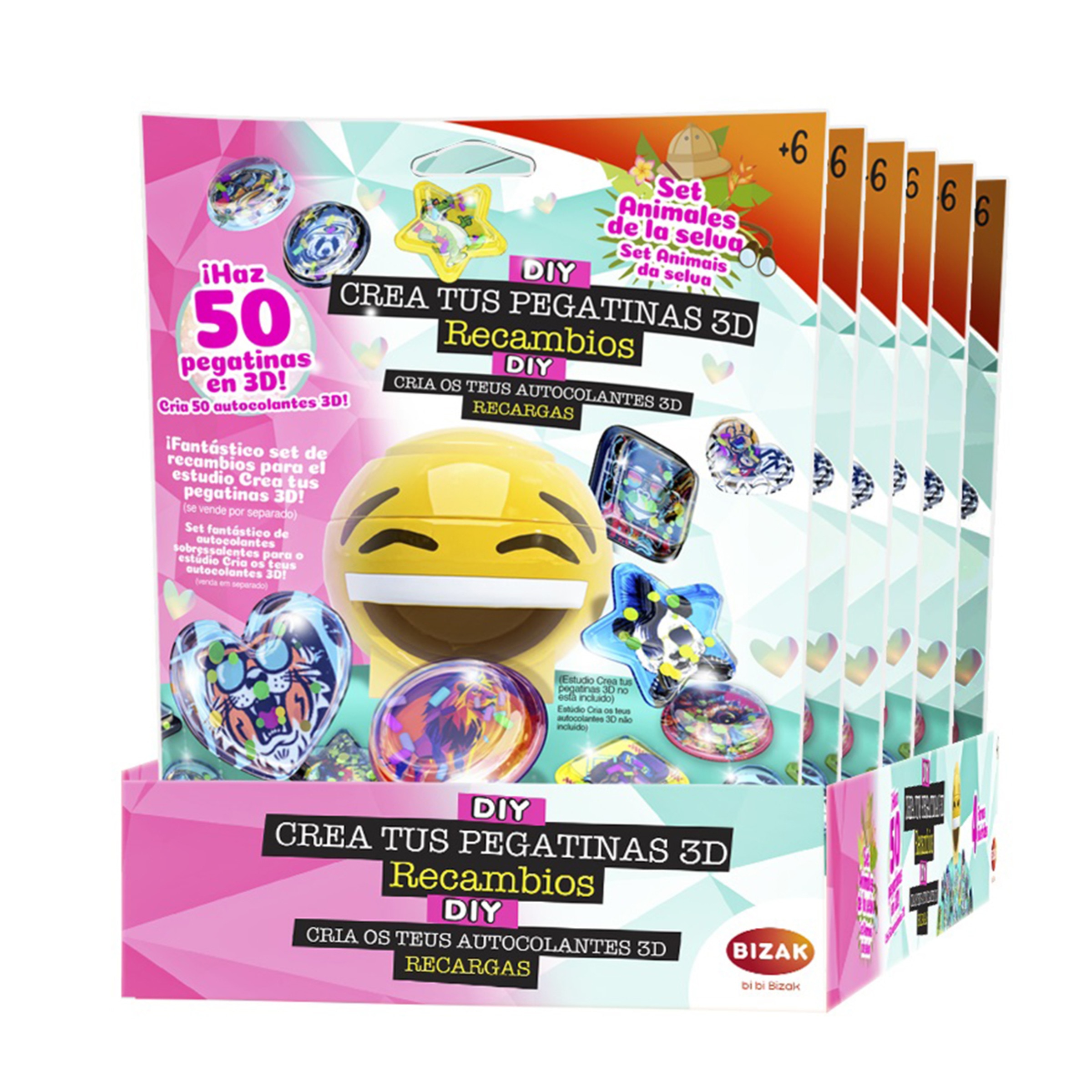 Imagen 0 de Recambio de pegatinas 3D Safari Bizak