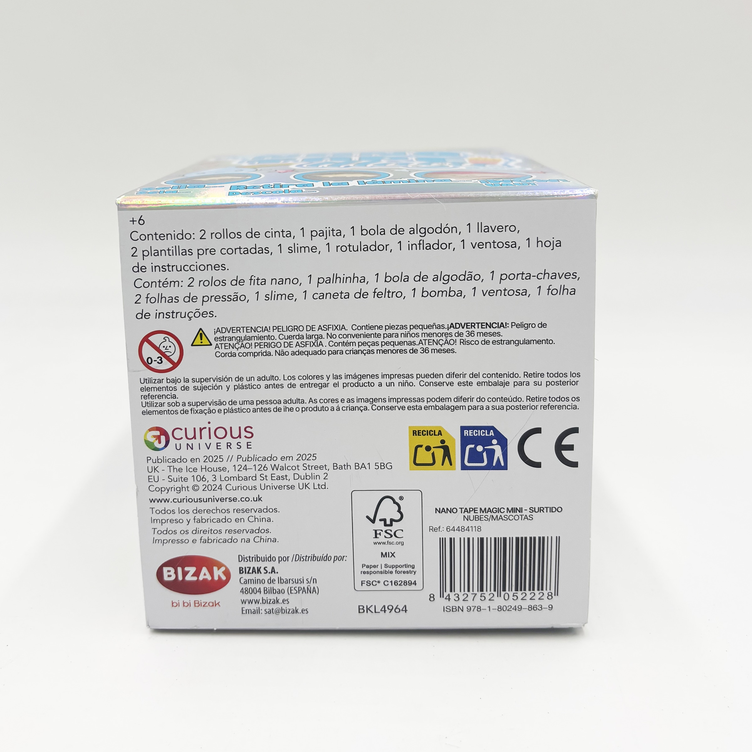 Kit manualidades Nubes/Mascotas Nano Tape Magic Mini Bizak modelos surtidos 20