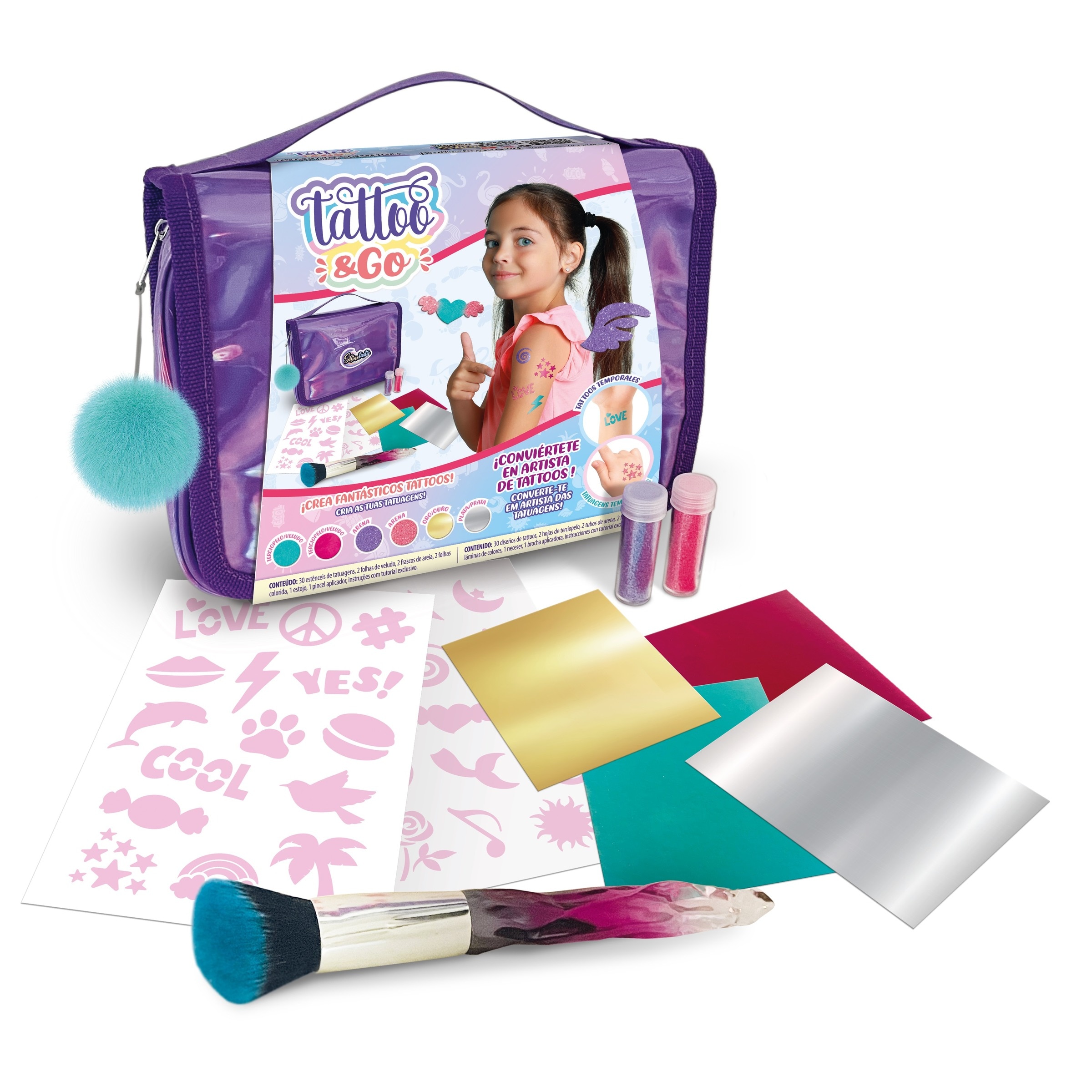 Juego de manualidades Shinetastic Tatto&Go Bizak 3