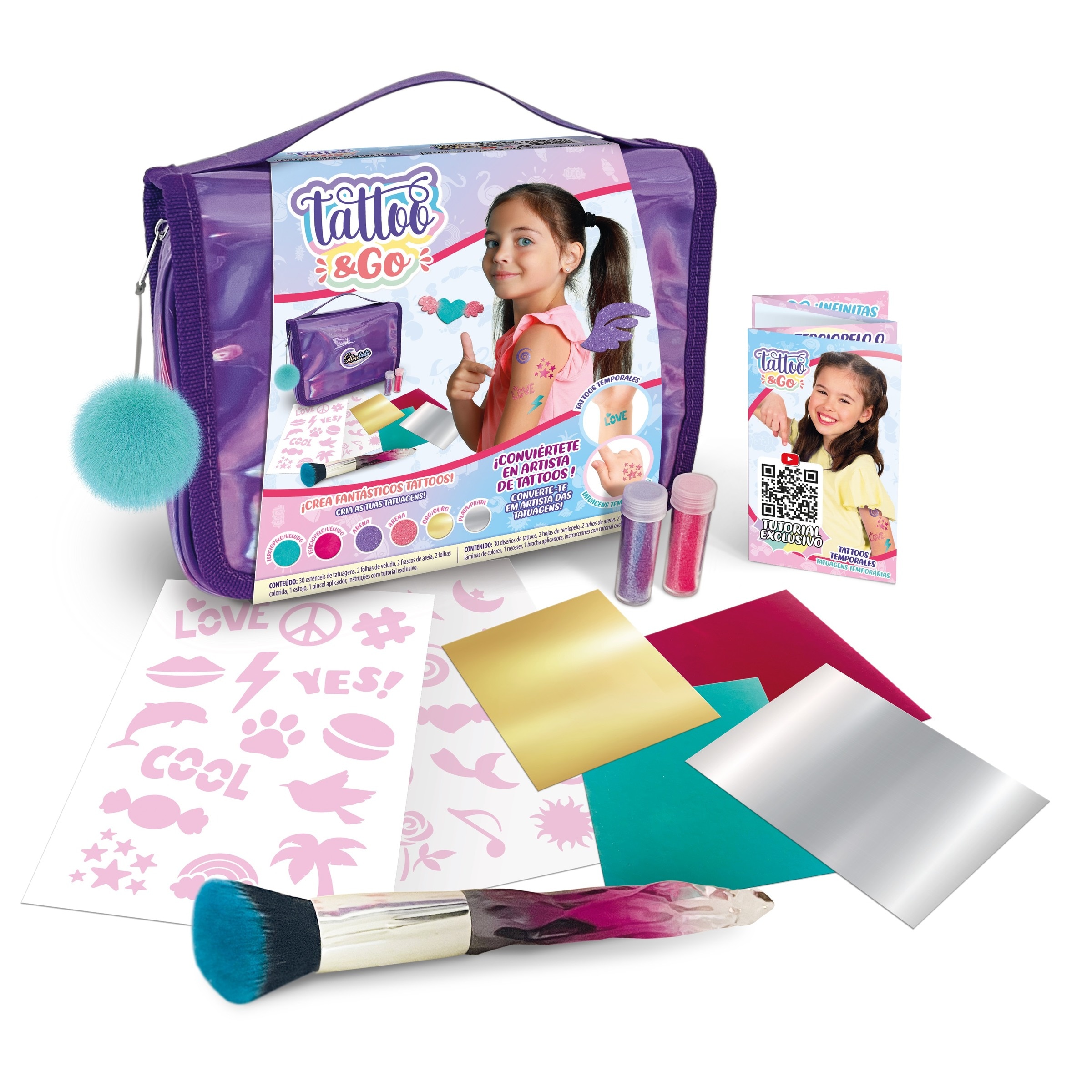 Juego de manualidades Shinetastic Tatto&Go Bizak 4