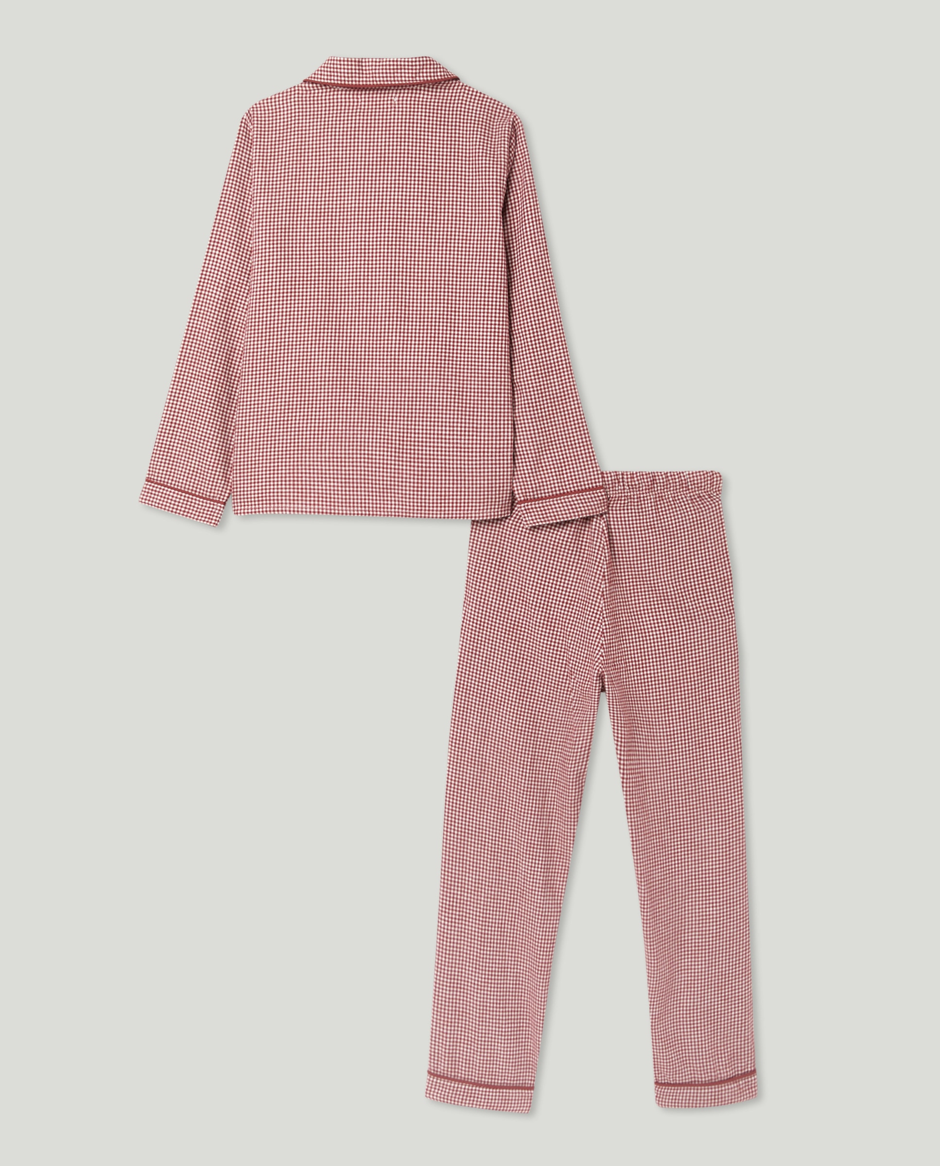 Pijama de niño de franela family Burdeos-2