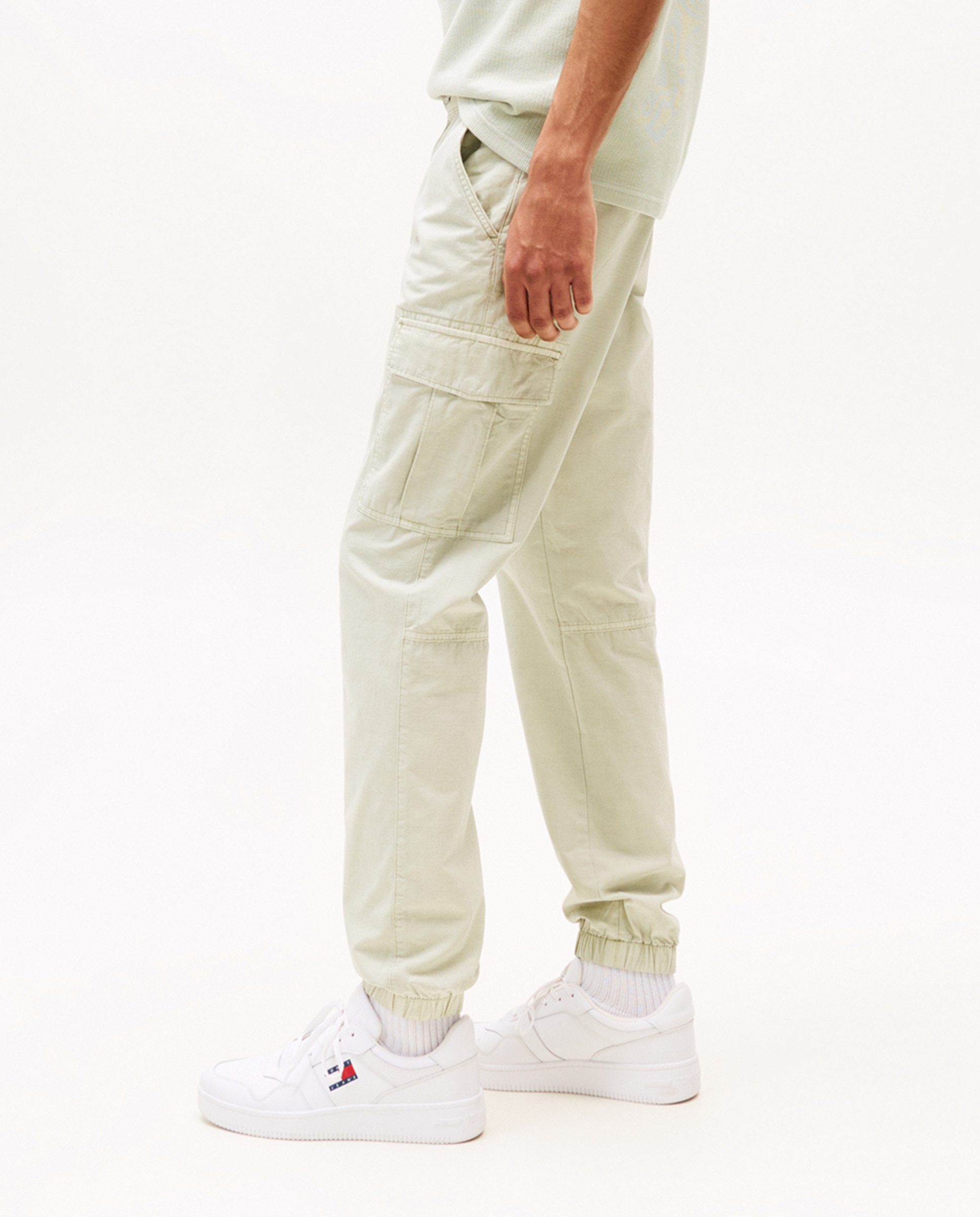 Calças Cargo Slim Fit Verde-claro-3