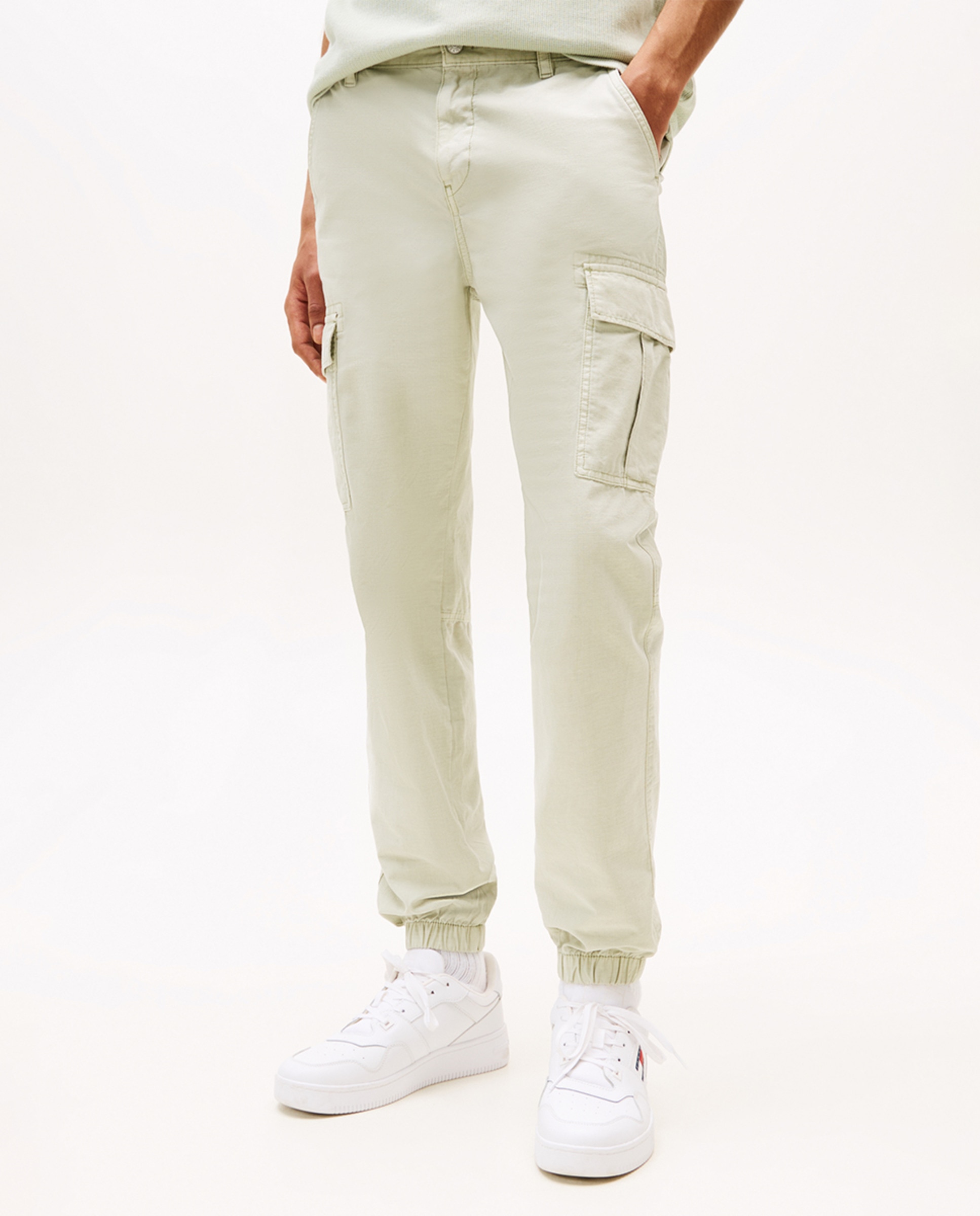 Calças Cargo Slim Fit Verde-claro-2