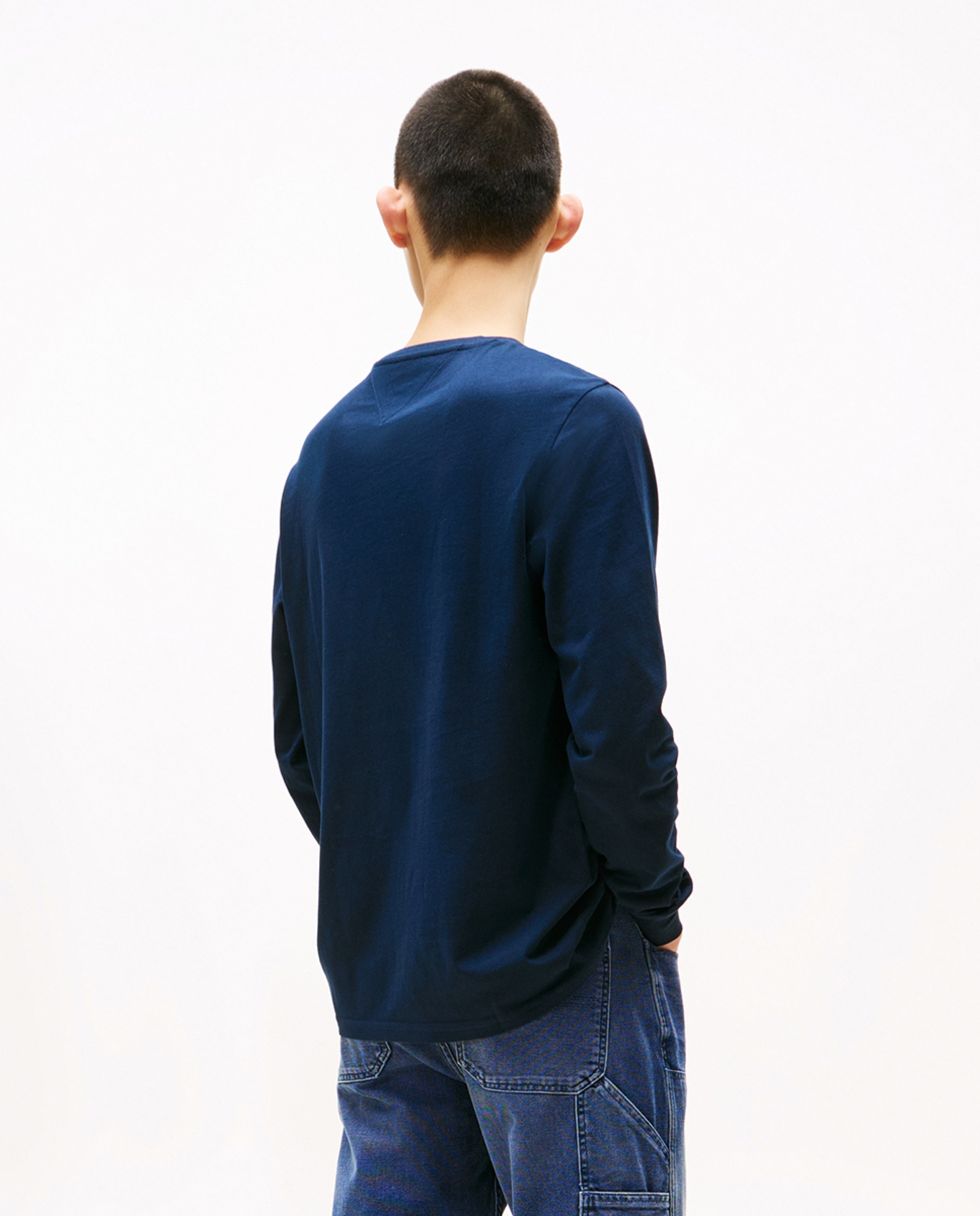 Camisola Regular Fit com Manga Comprida Azul-marinho-2