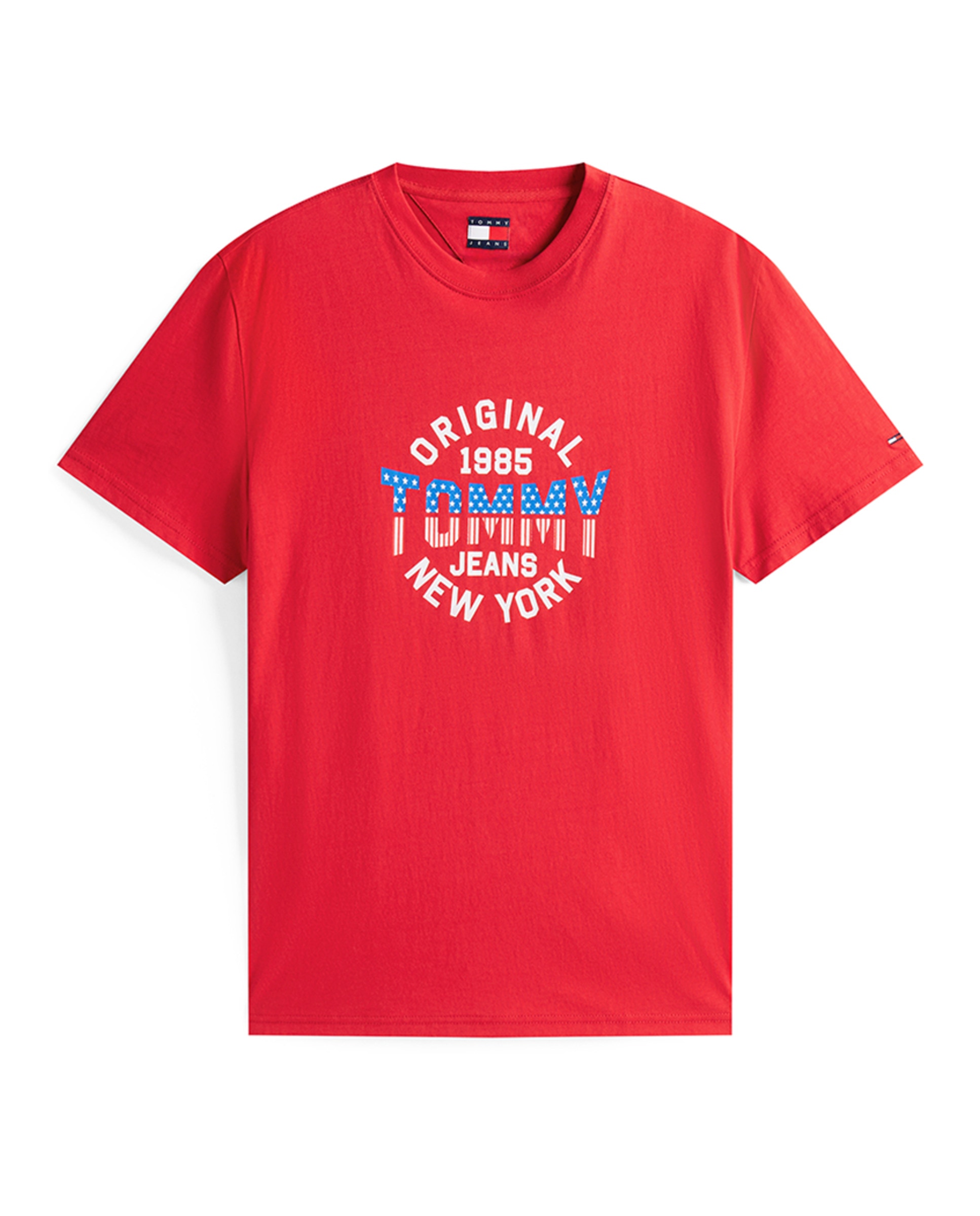 T-shirt Regular Fit com Manga Curta Vermelho-3