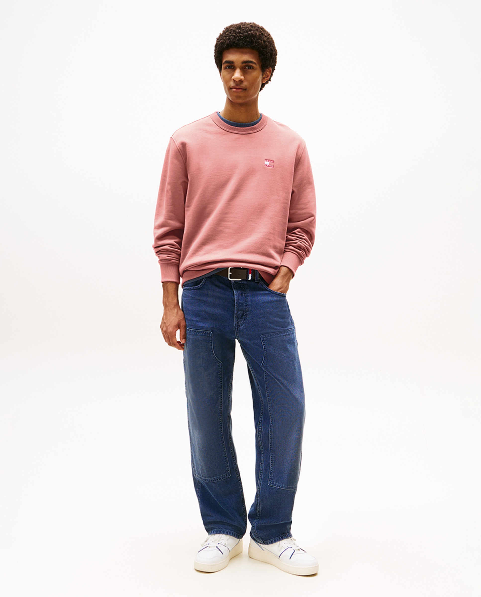 Sweatshirt Regular Fit com Gola Redonda Rosa-4
