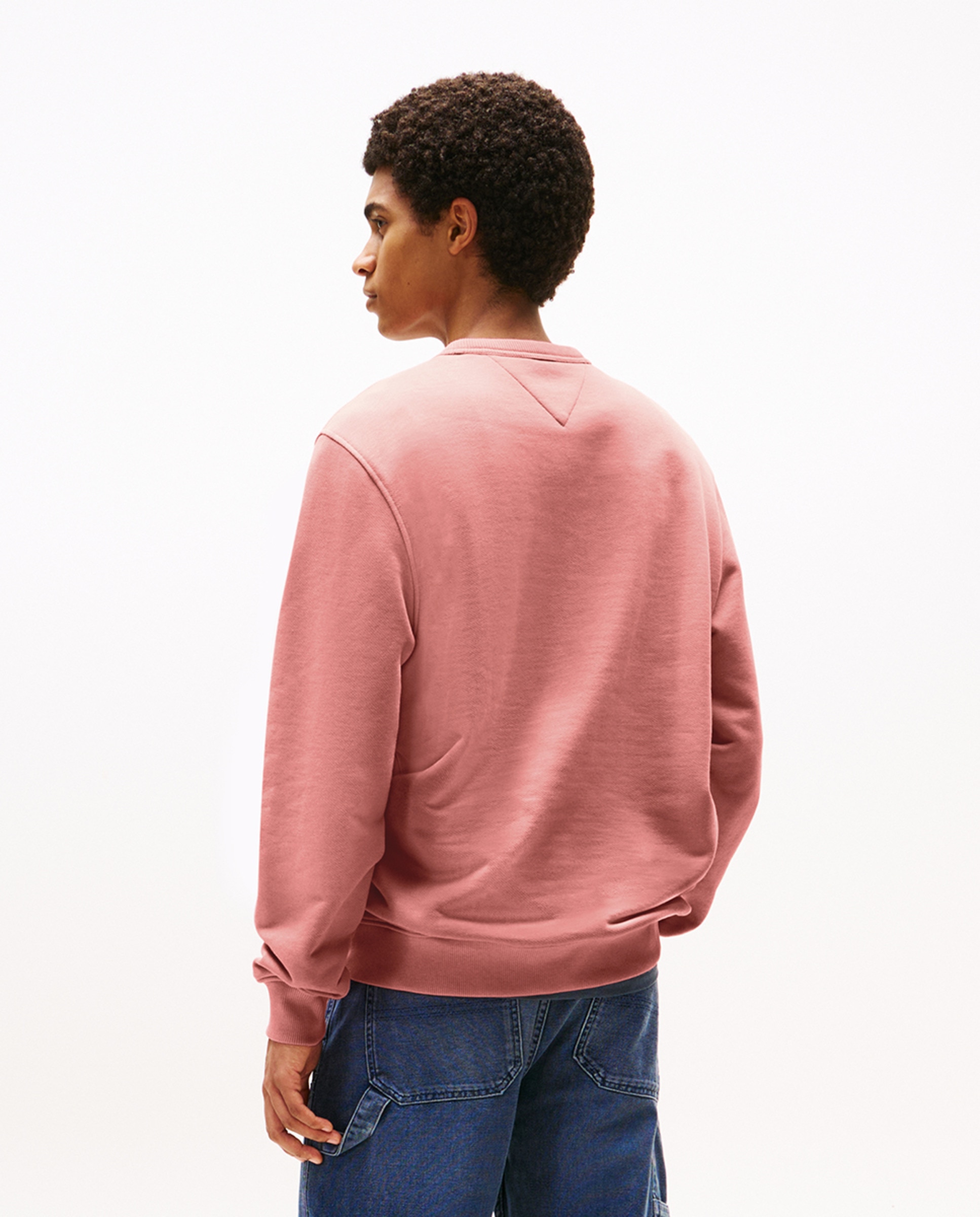 Sweatshirt Regular Fit com Gola Redonda Rosa-2