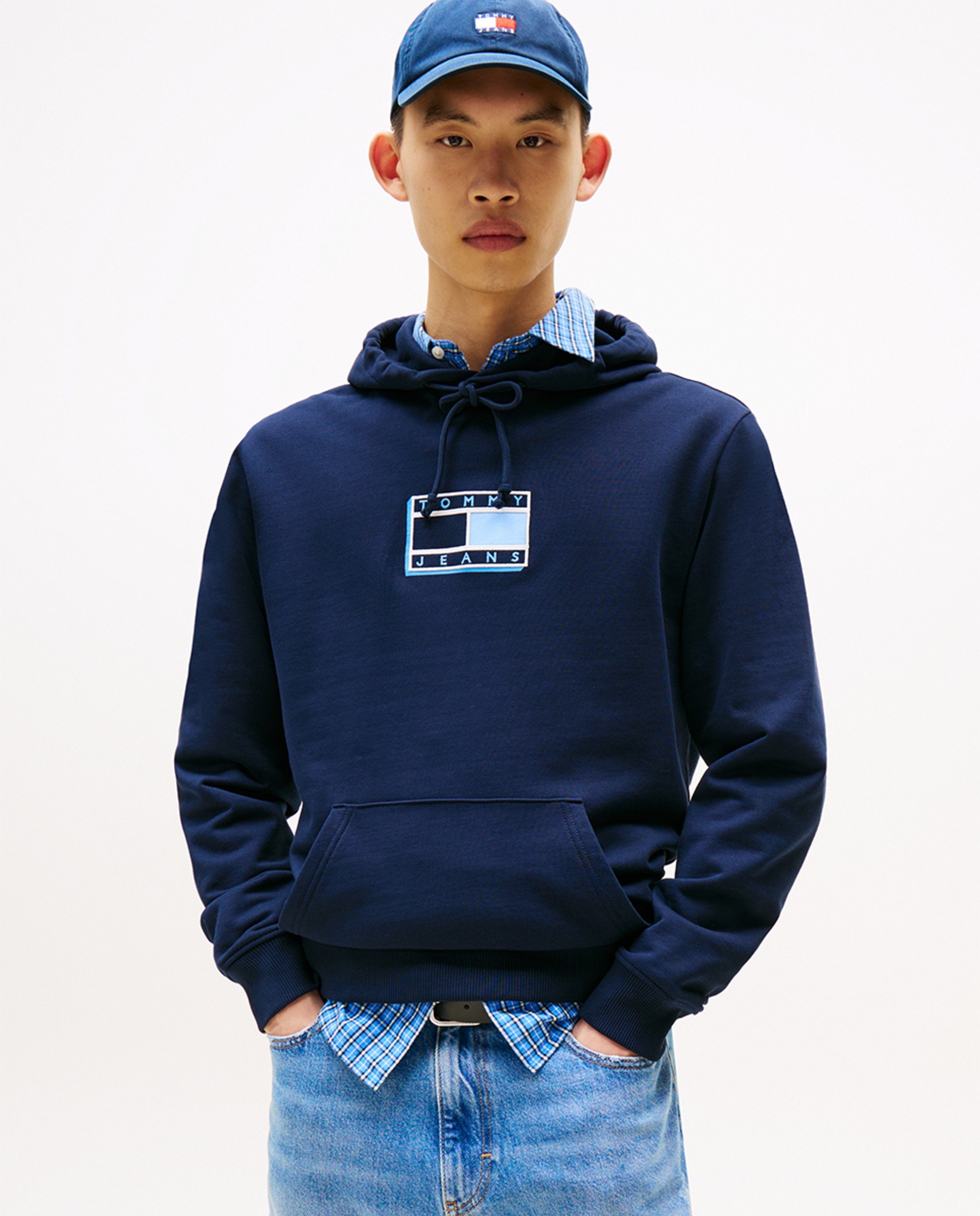 Sweatshirt Regular Fit com Capuz Azul-marinho-1