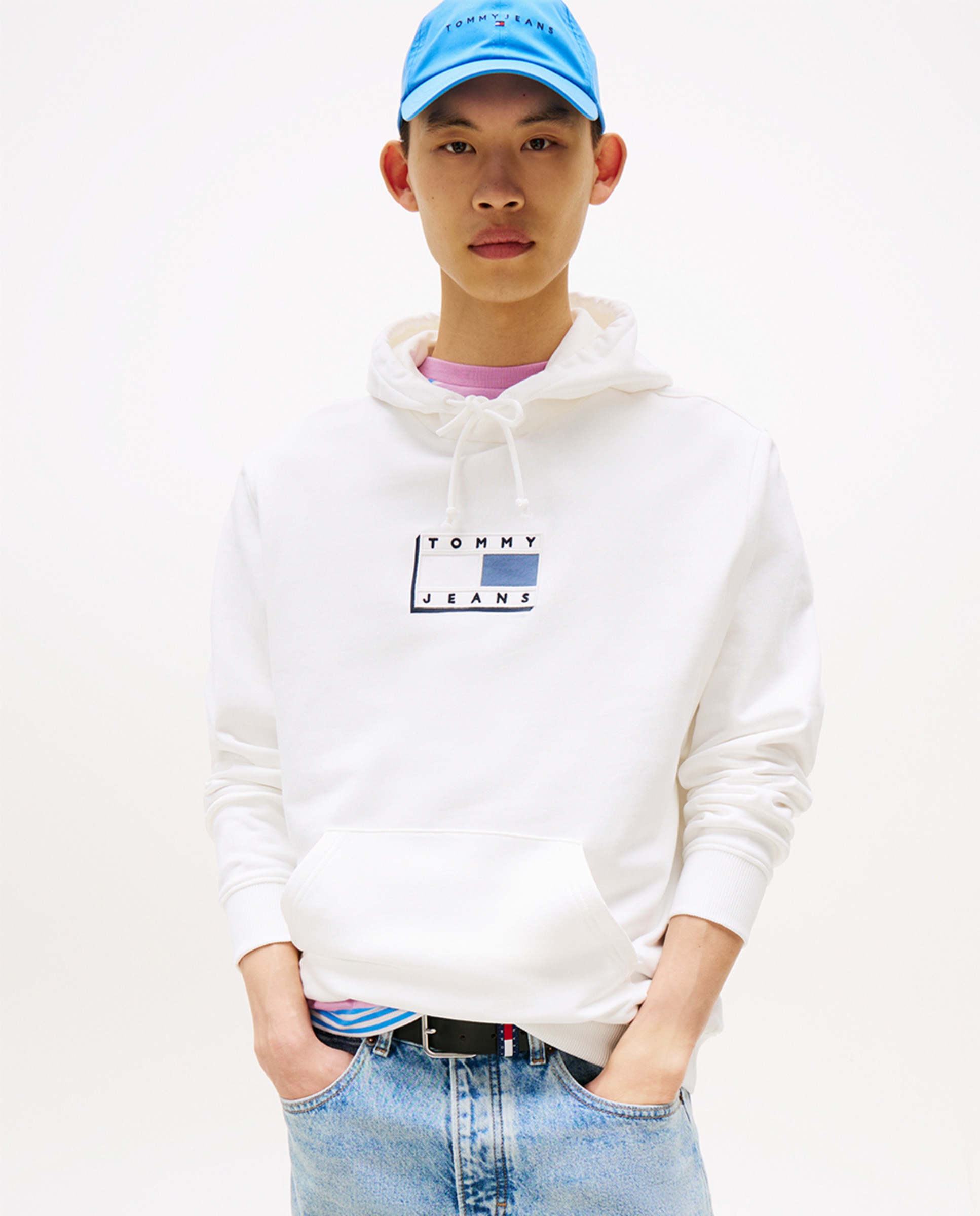 Sweatshirt Regular Fit com Capuz Branco-1