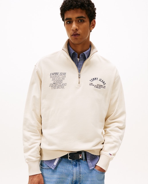 Imagem 0 de Sweatshirt Relaxed Fit com Meio Fecho de Correr