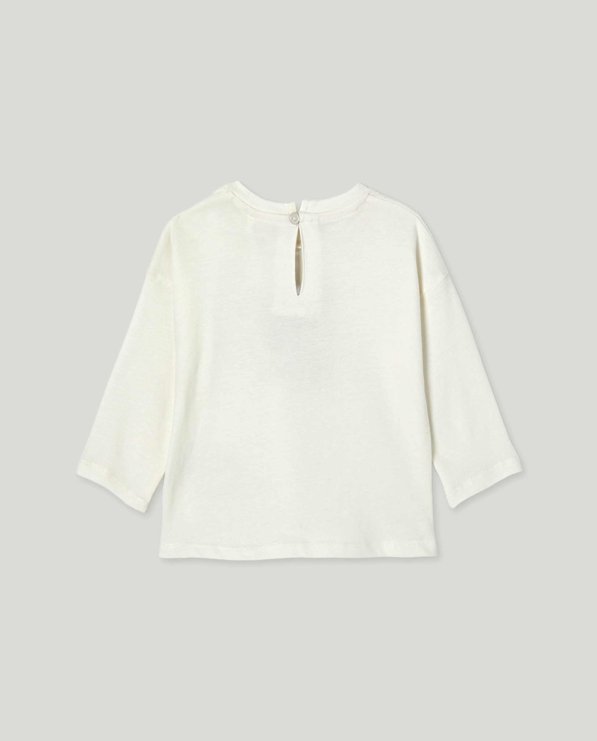 Camiseta bebé solidaria Blanco roto-2