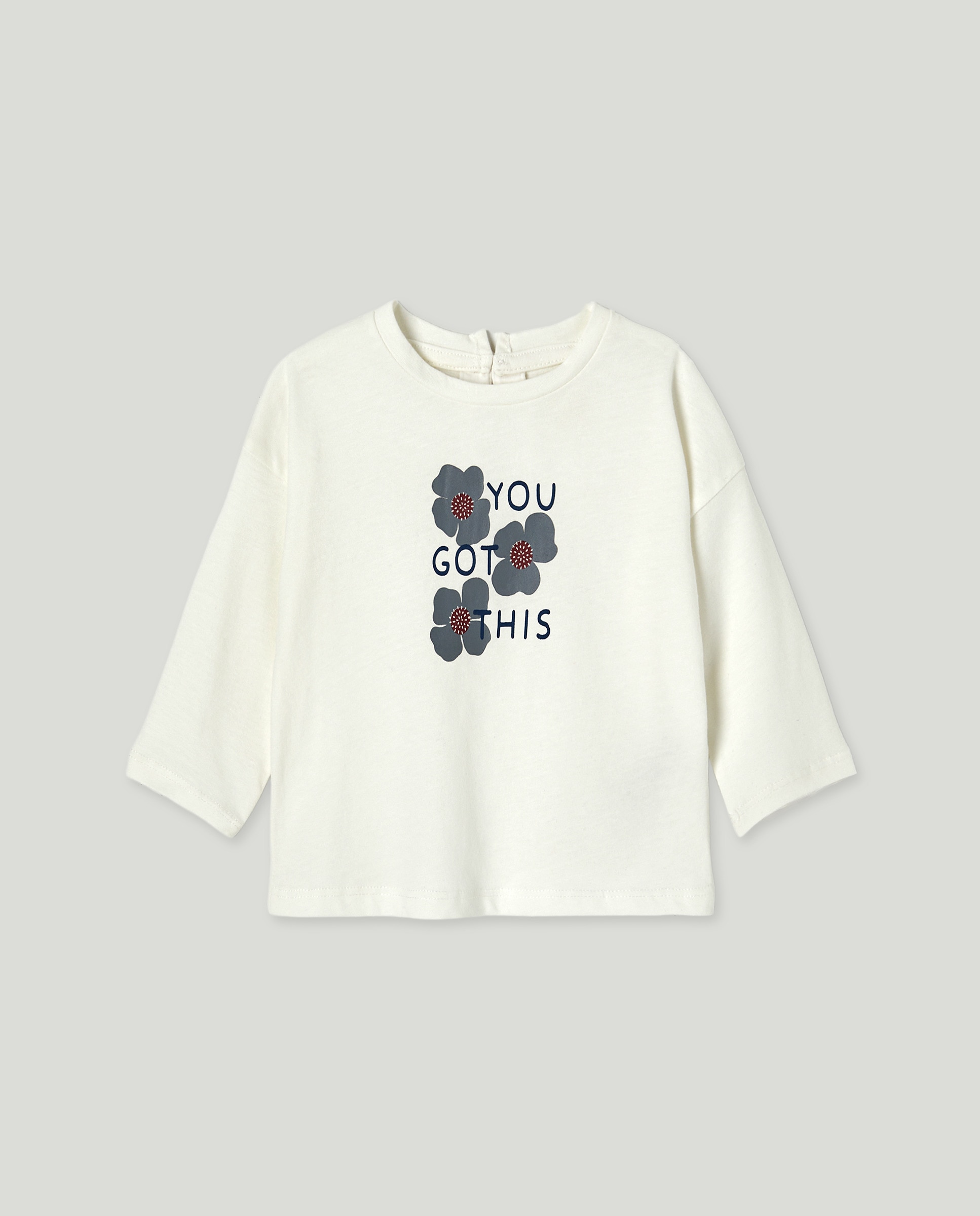 Camiseta bebé solidaria Blanco roto-1