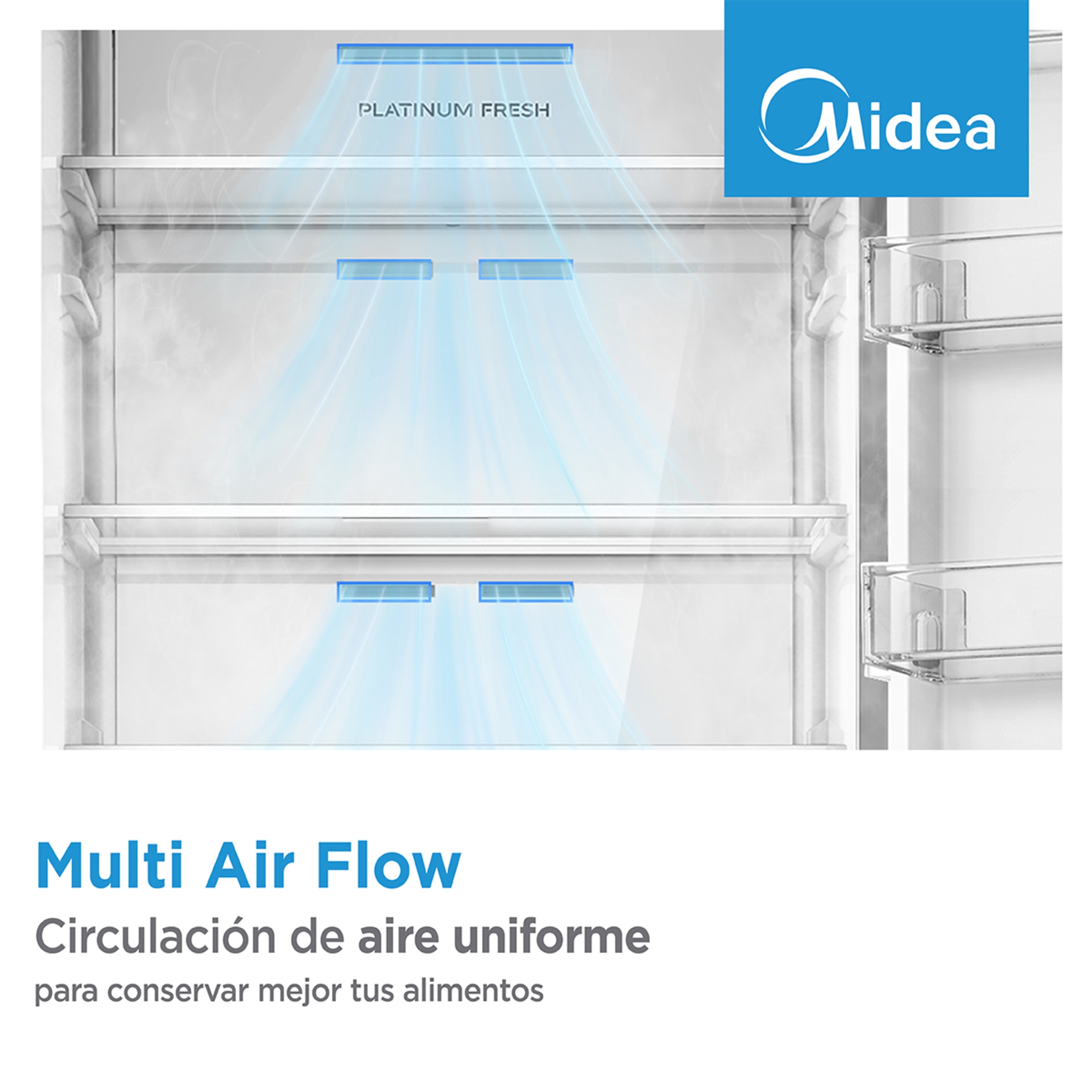 Frigorífico Combi Midea Space Master 443L No frost - MDRB600MME46 Inox-9