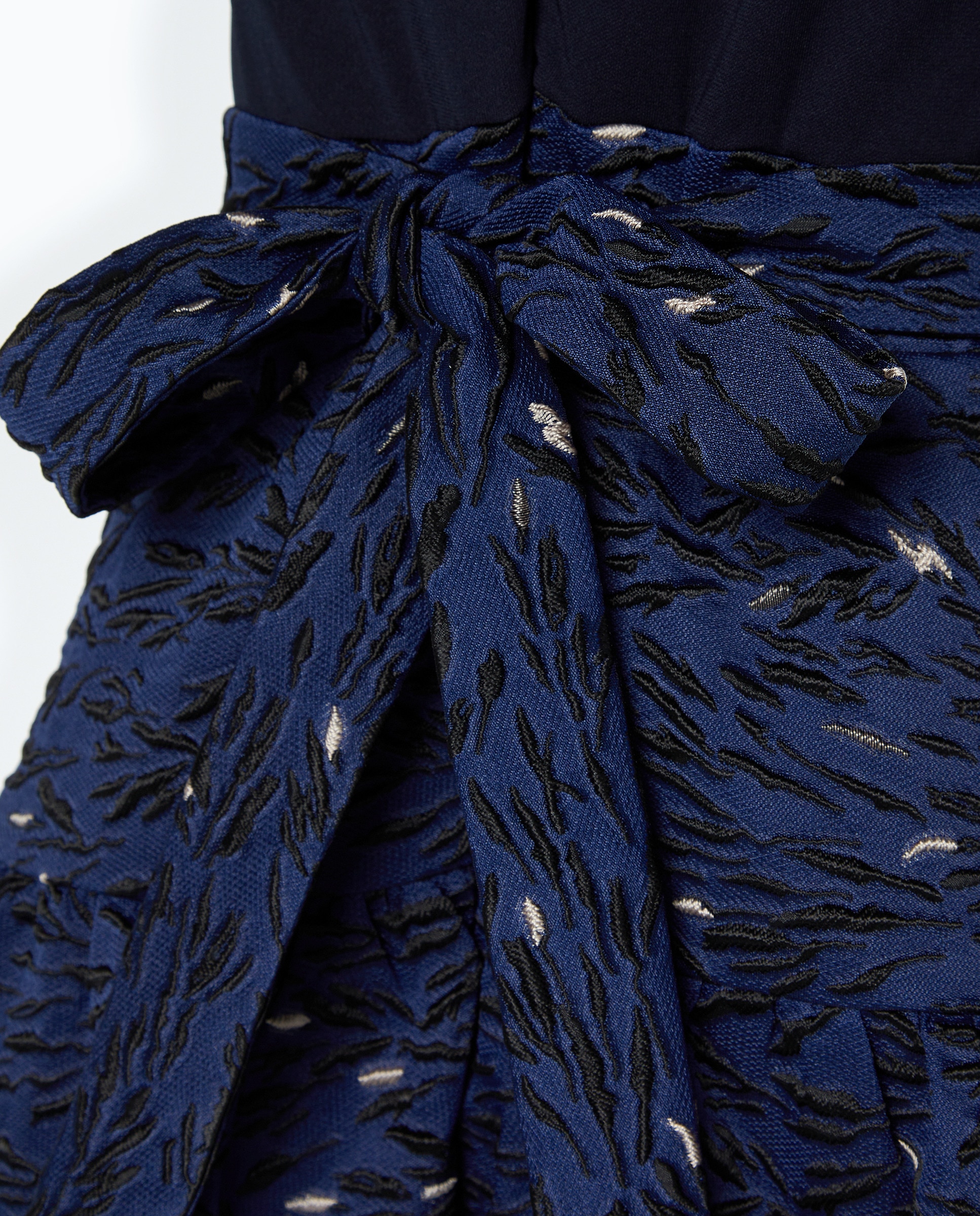 Vestido Midi de Manga Comprida Azul-marinho-6