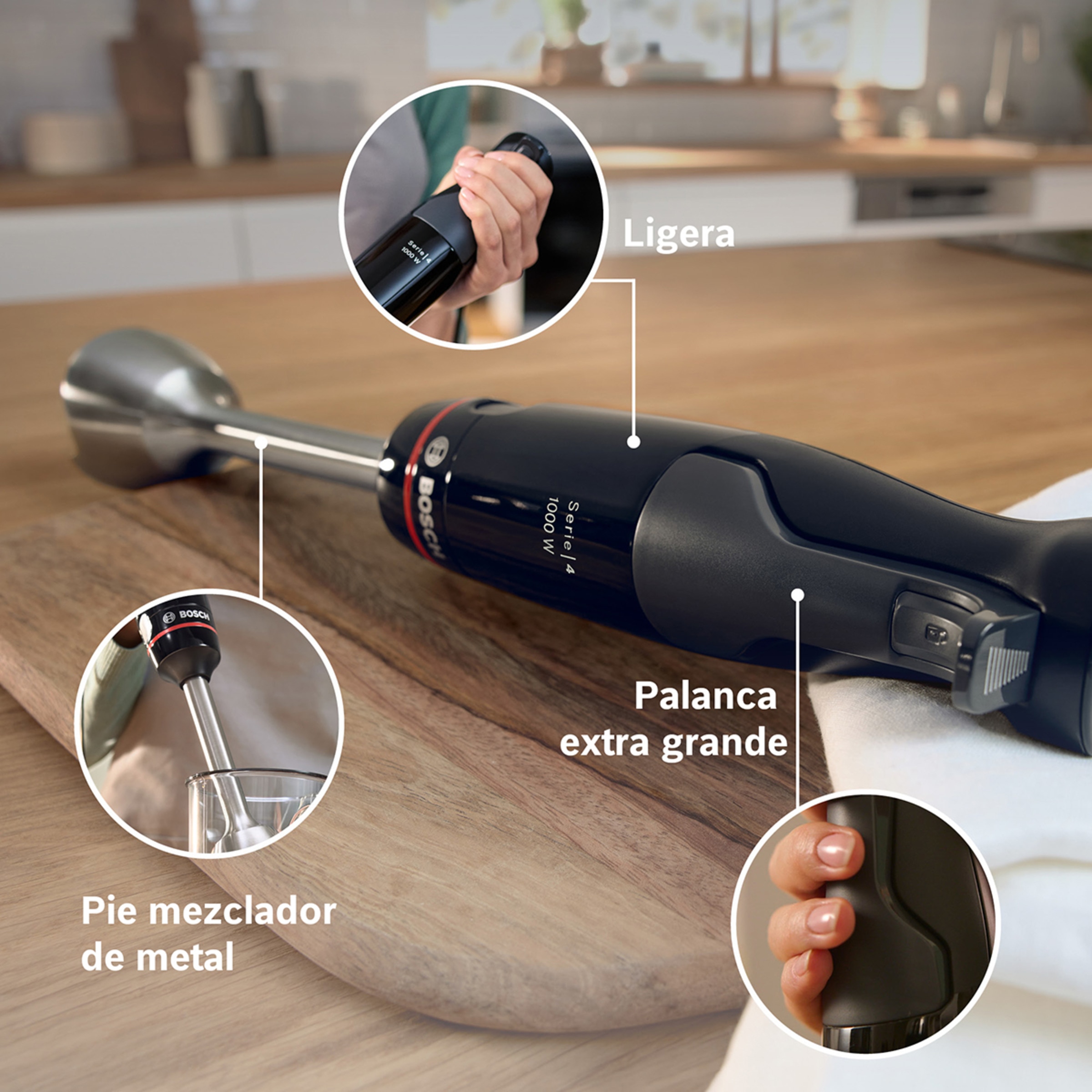 Batidora de pie Bosch, ErgoMaster, Serie 4,  MSM4B620 Negro-7