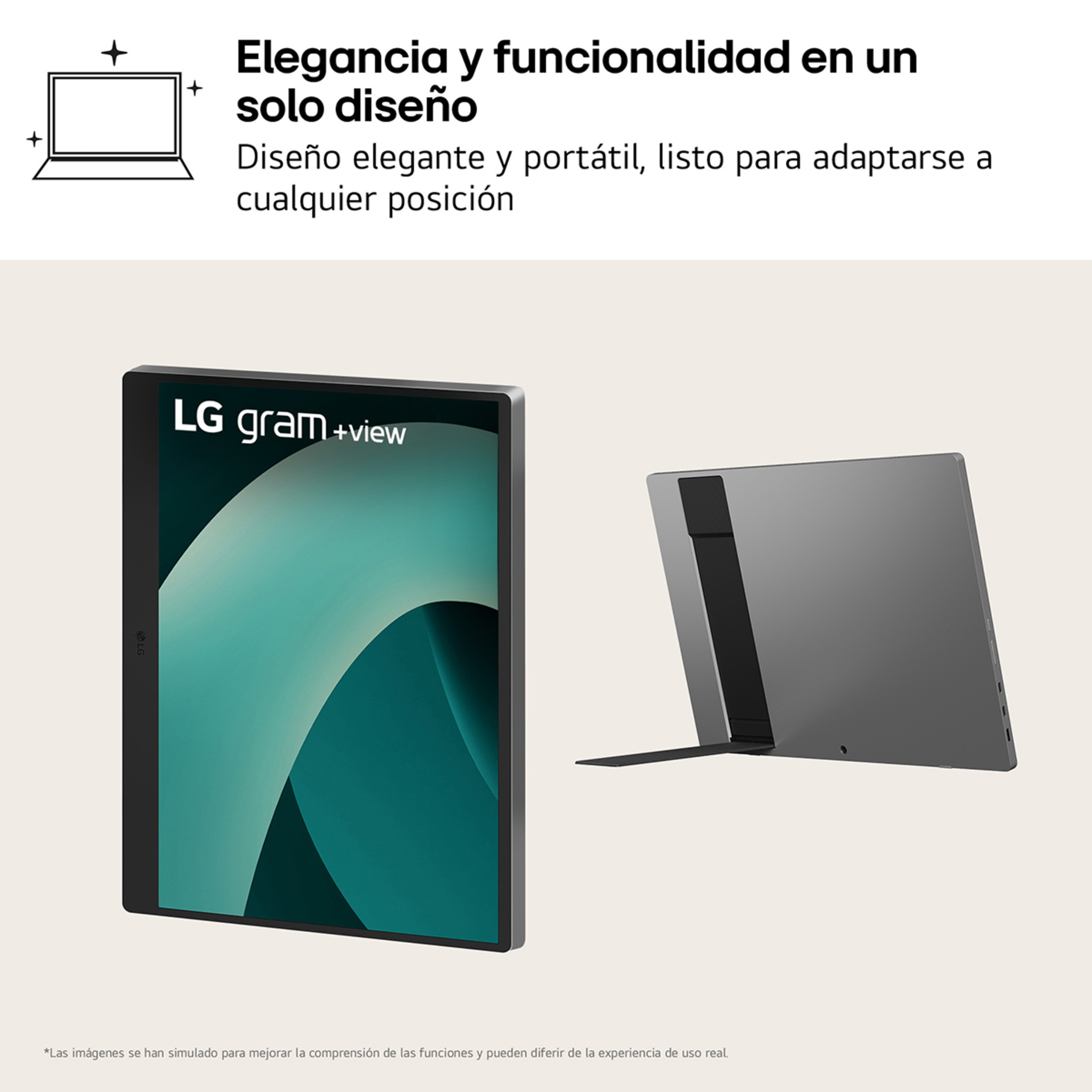 Monitor PC portátil 43cm (17") LG gram +view 17MT70, 60 Hz, WQXGA Negro-9