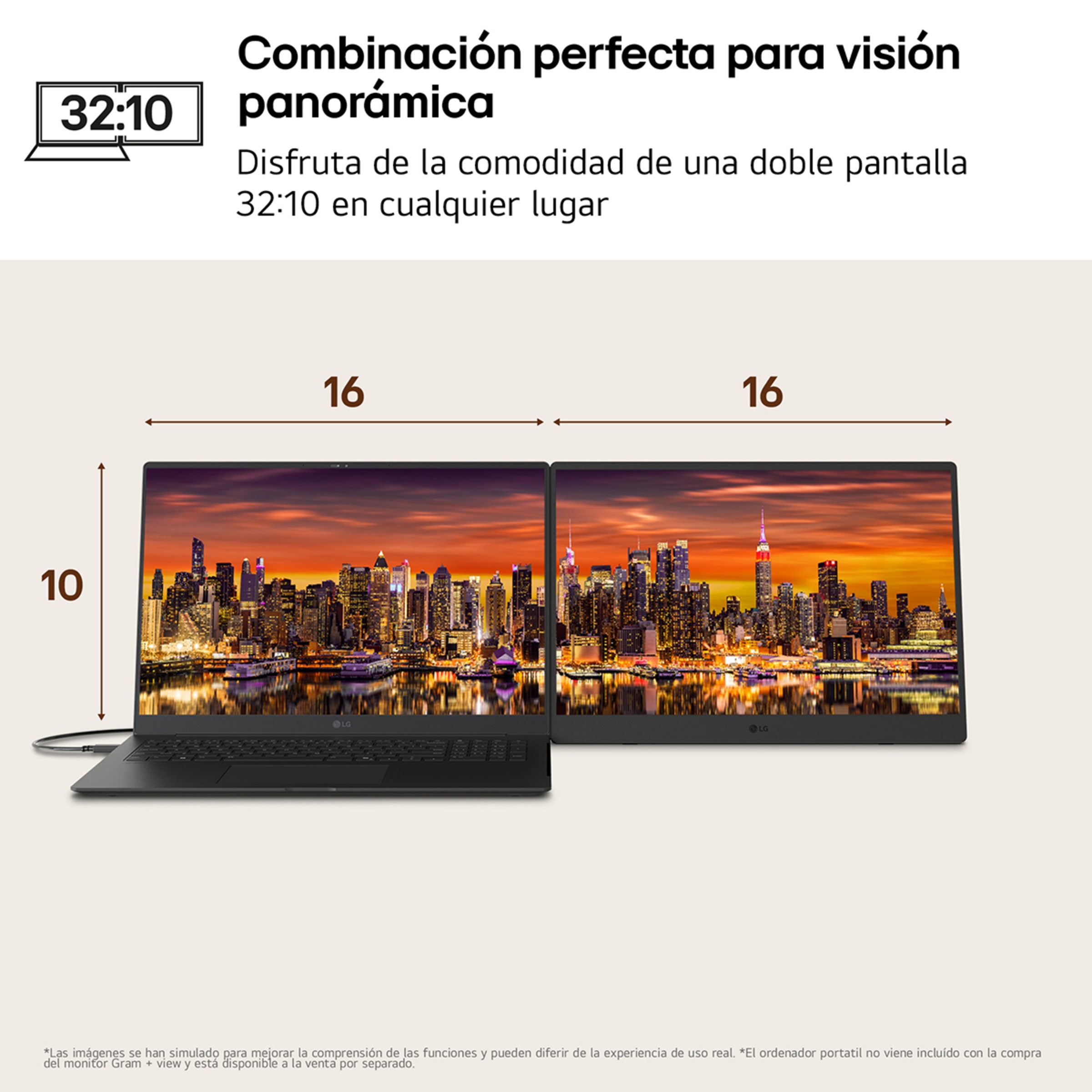 Monitor PC portátil 43cm (17") LG gram +view 17MT70, 60 Hz, WQXGA Negro-5