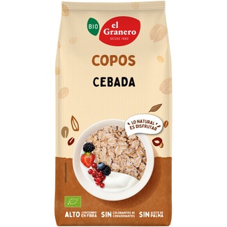 Bio copos de cebada de cultivo ecológico sin aceite de palma bolsa 500 g - El Granero