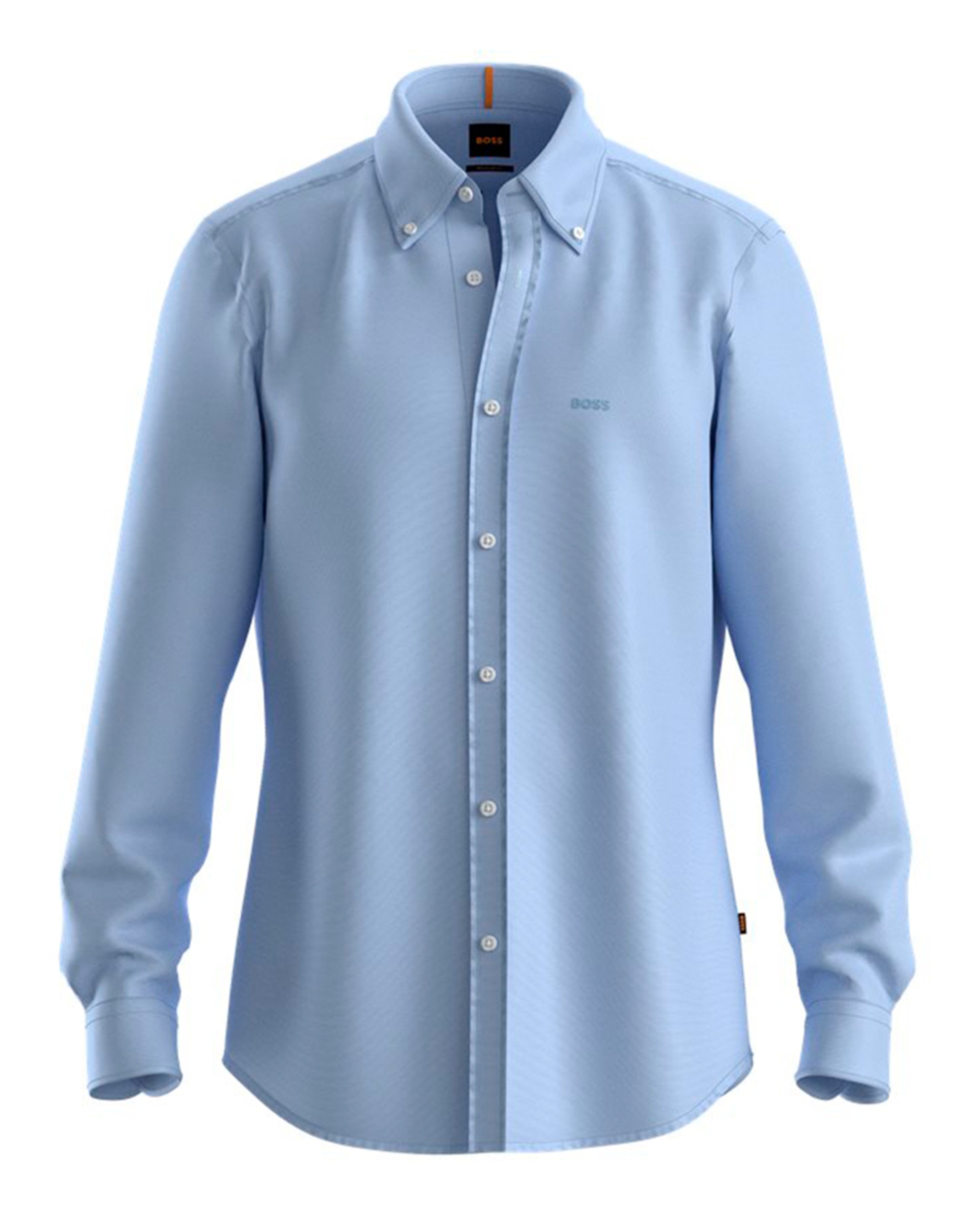 Camisa de Manga Comprida Azul-claro-4
