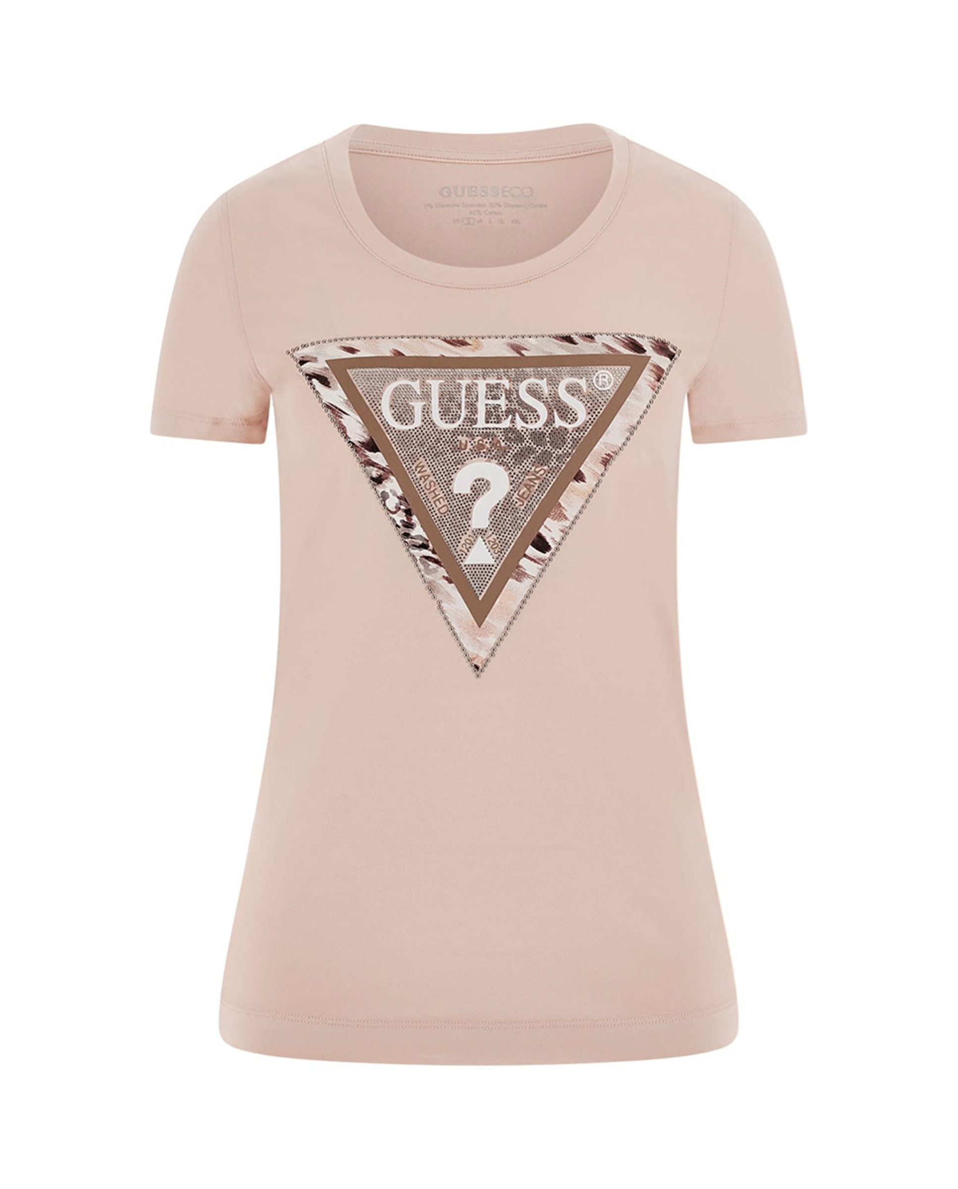 T-shirt de Manga Curta com Logótipo Rosa-claro-5
