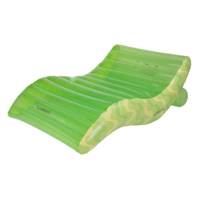 Imagem 0 de Colchão Flamingueo tipo chaise longue extragrande verde retro