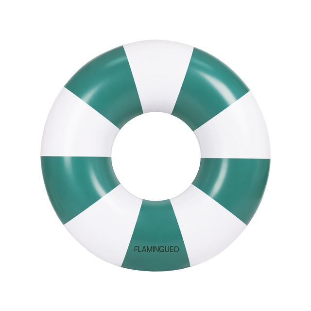 Imagem 0 de Boia donut Flamingueo riscas verde garrafa