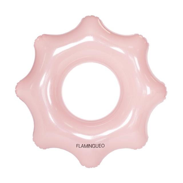 Imagem 0 de Boia donut Flamingueo pontas wavy glitter rosa