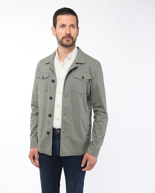 Imagen 0 de Sobrecamisa de hombre microraya slim