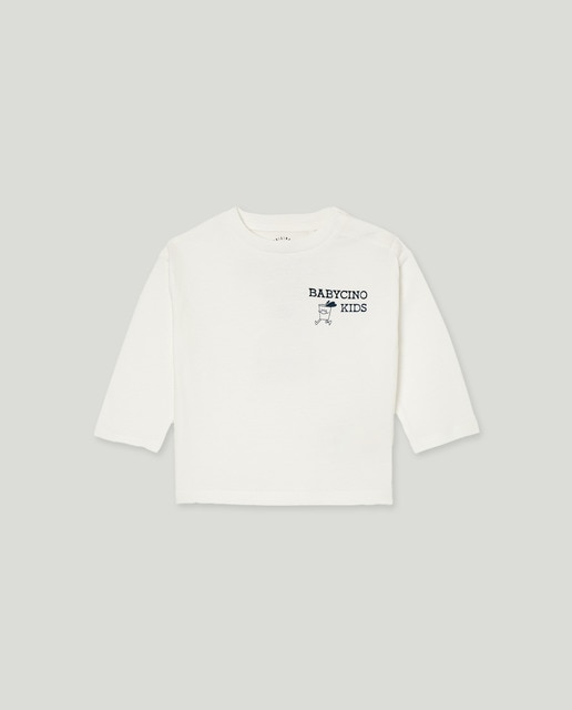 Imagen 0 de Camiseta de bebé estampado flock manga larga