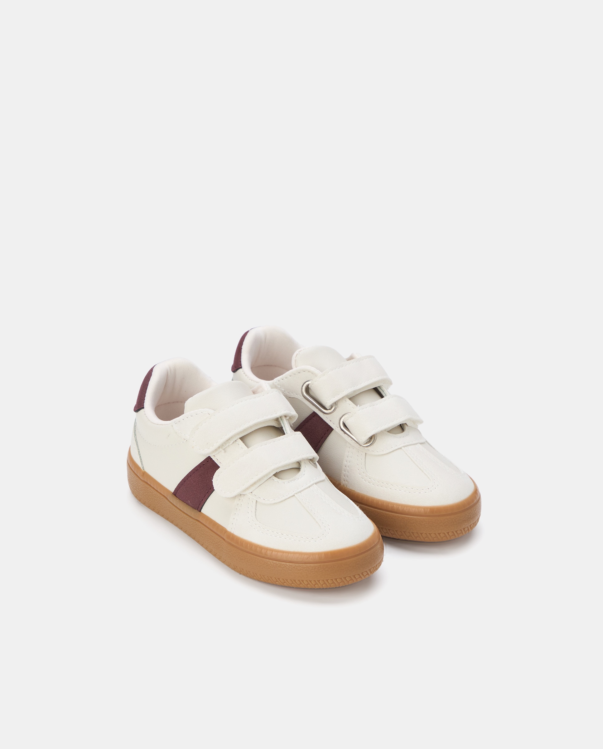 Deportivo bebés velcro con banda color Morado-2