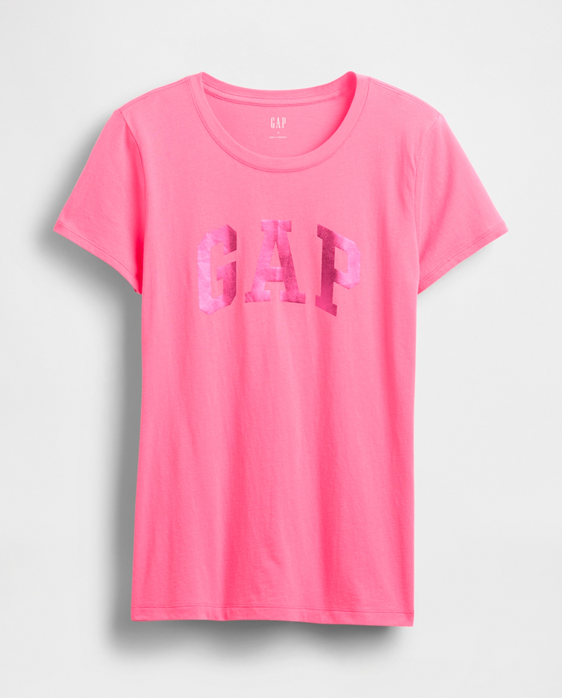 T-shirt com Logótipo à Frente Rosa-4