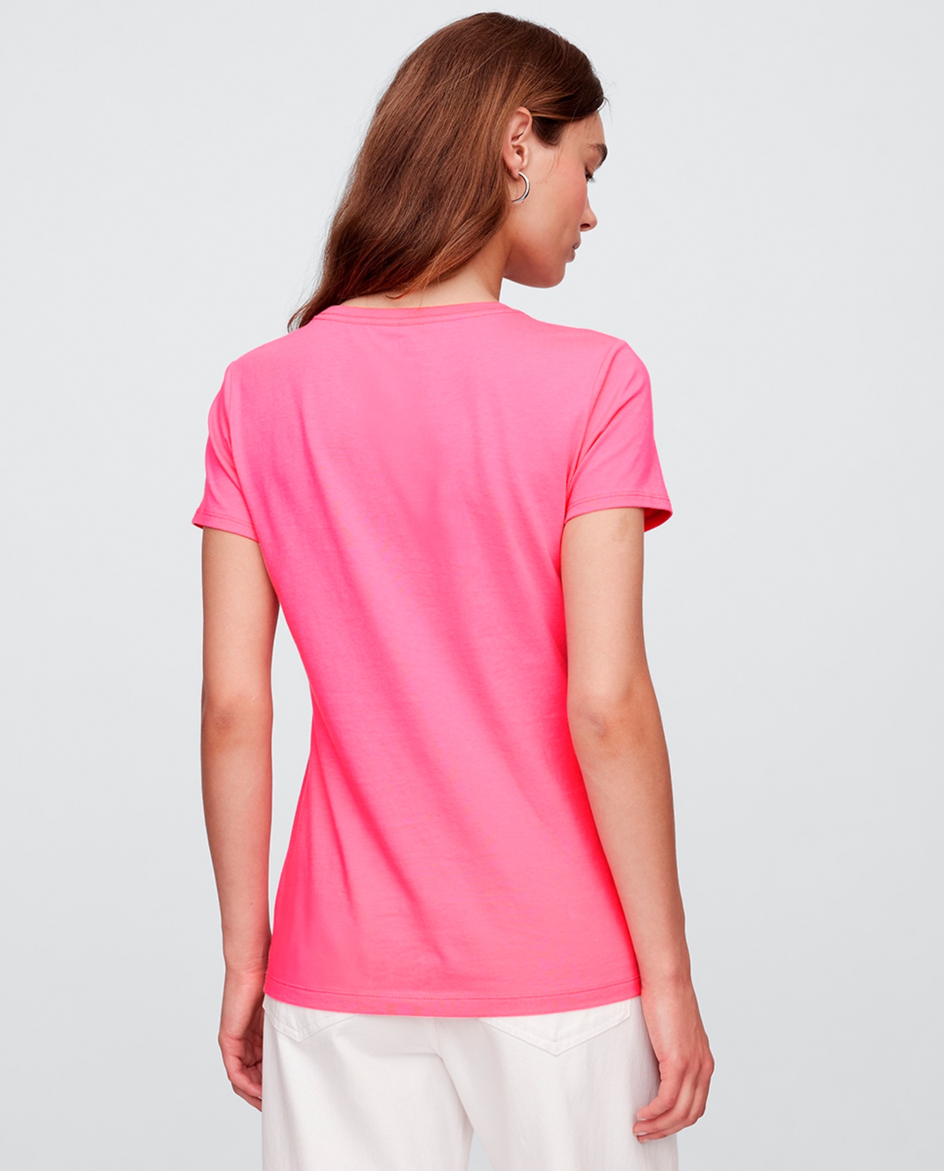 T-shirt com Logótipo à Frente Rosa-3