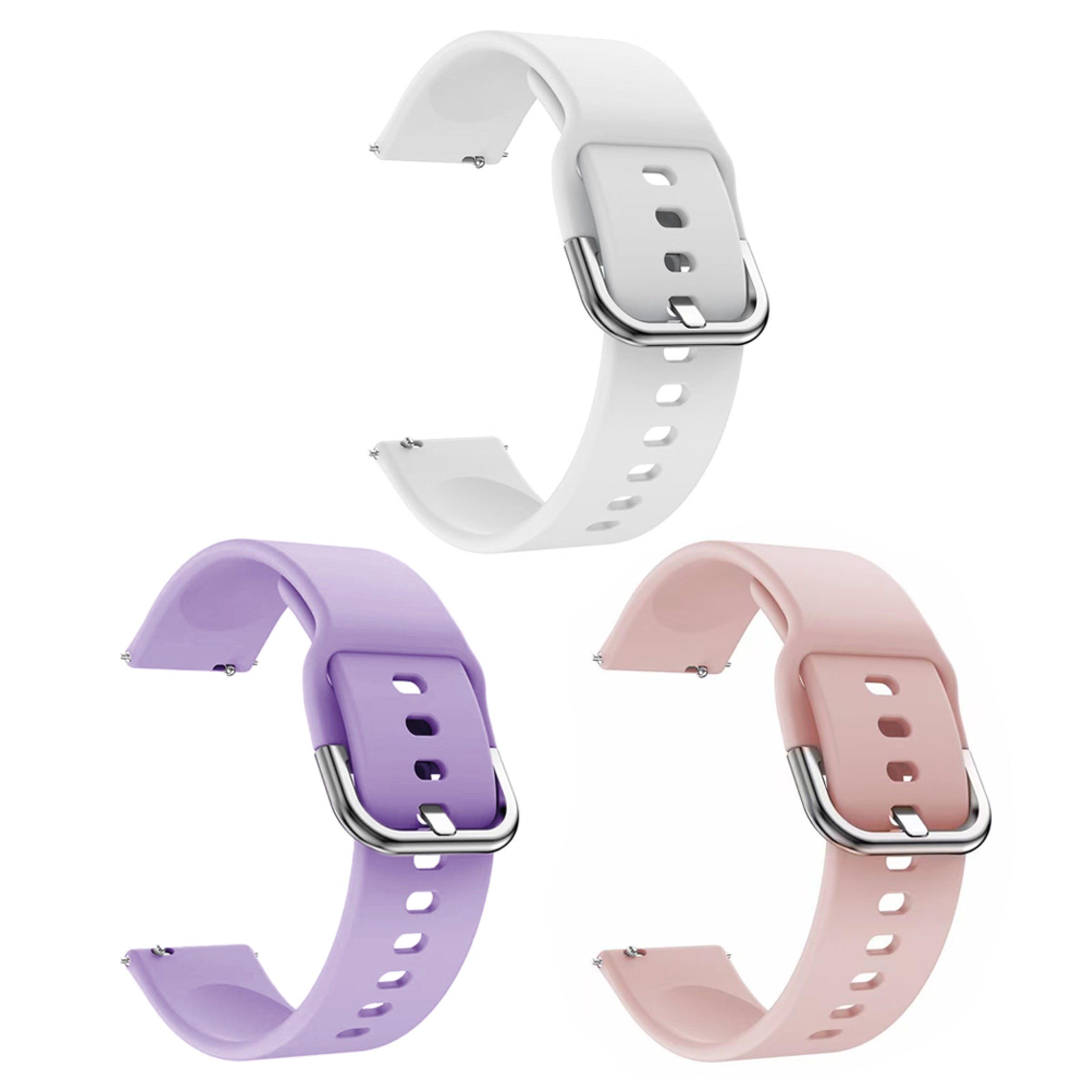 Correa universal Friendly License Silicona para Smartwatch - 3 unidades Multicolor-1