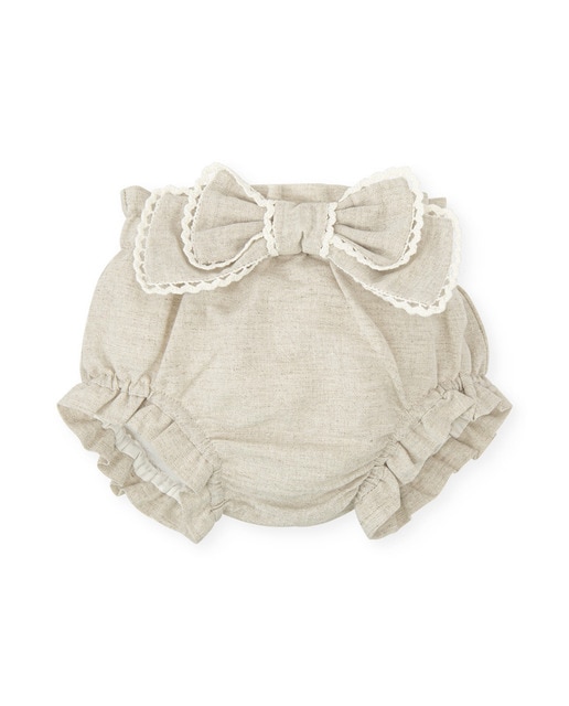 Imagen 0 de Bombacho de niña de lino en crudo