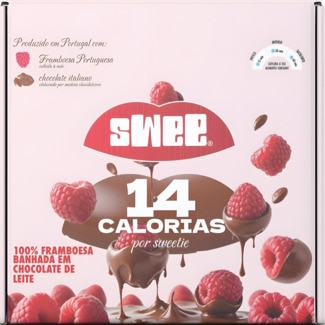 Framboesas Banhadas com Chocolate de Leite embalagem 140 ml - Swee
