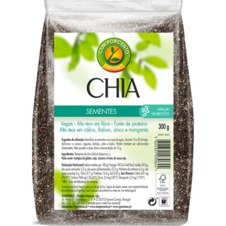 Sementes de Chia embalagem 300 g - Cem Porcento