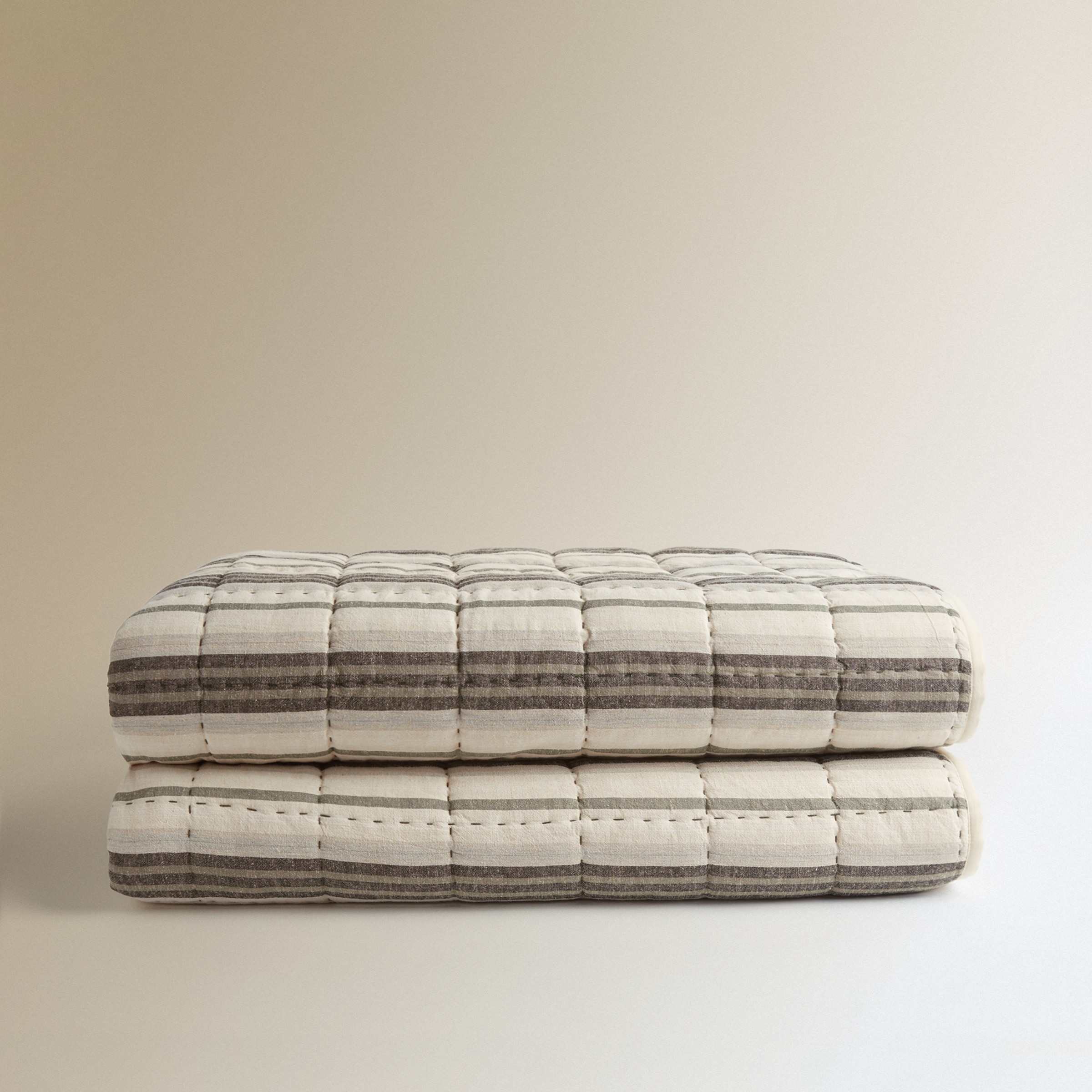 Edredón algodón y lino Otto Verde-4