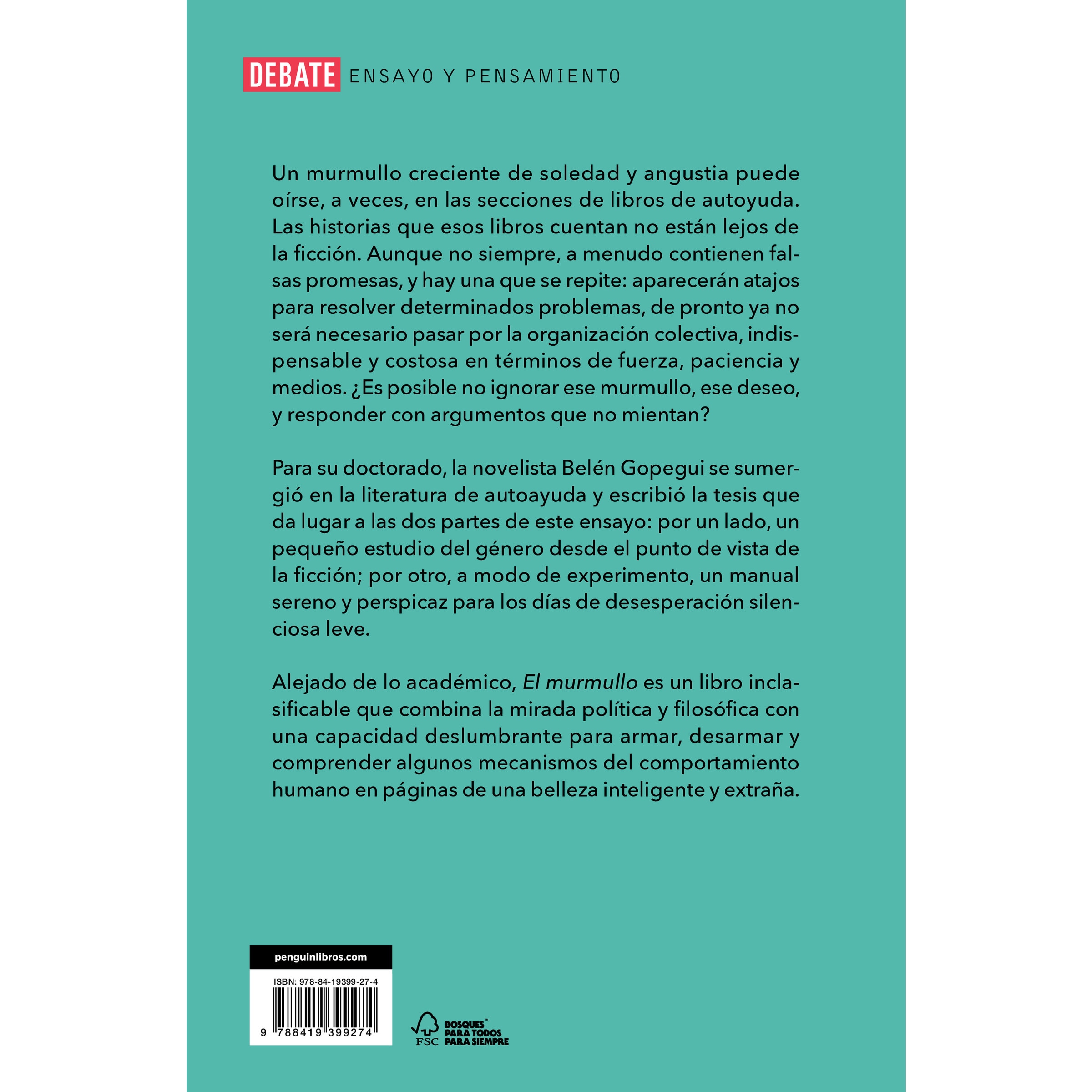 El murmullo: La autoayuda como novela, un caso de confabulación (Tapa blanda) 2