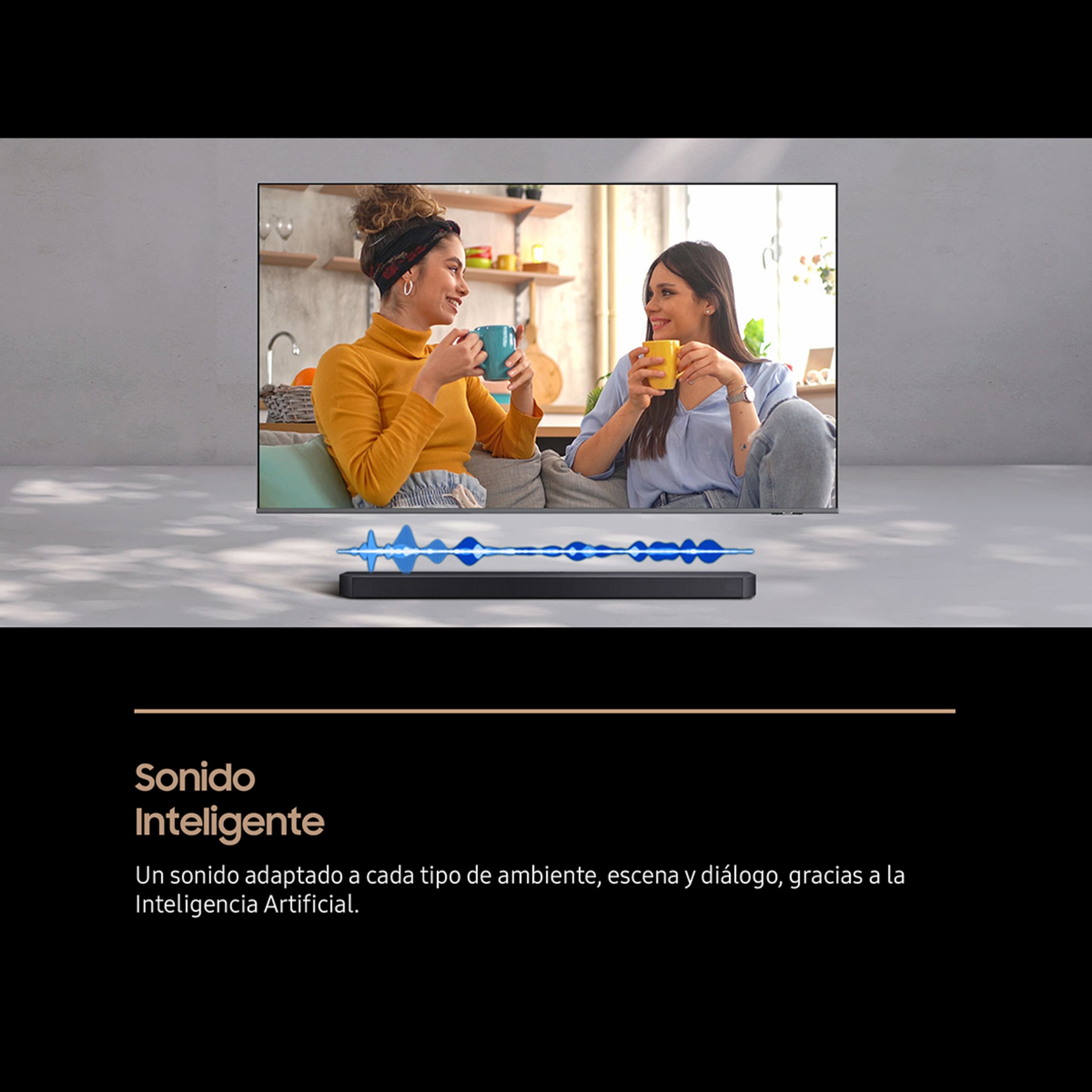 Barra de sonido Samsung HW-B450F, Dolby 2.1 y DTS Virtual:X, 5.1 con 3 altavoces, 300W, Subwoofer inalámbrico 6.5" 220W Negro titanium-5