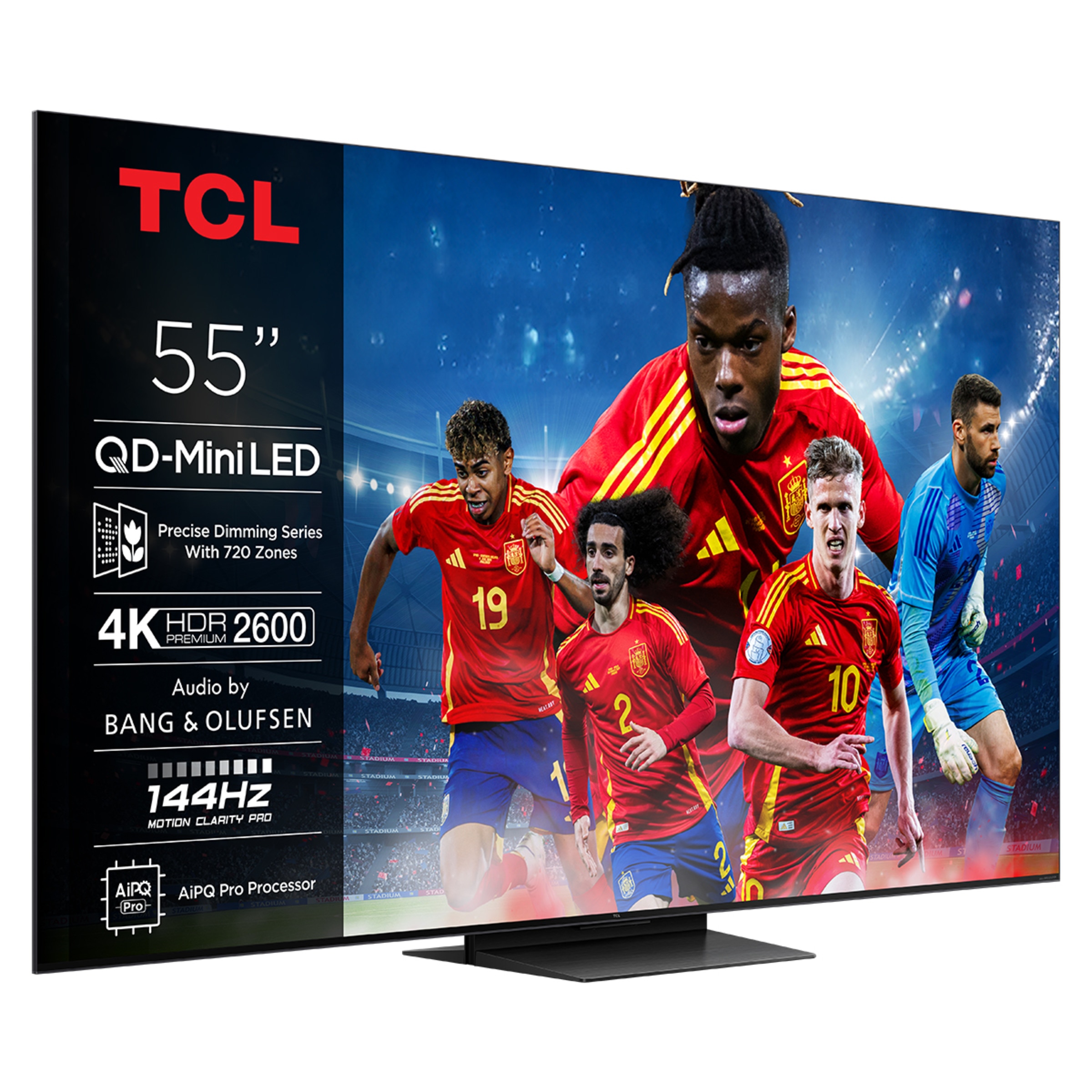 TV QD-Mini LED 139,7 cm (55") TCL 55C7K, 4K HDR Premium 2600, Smart TV con Google TV, control por voz Titanio-1