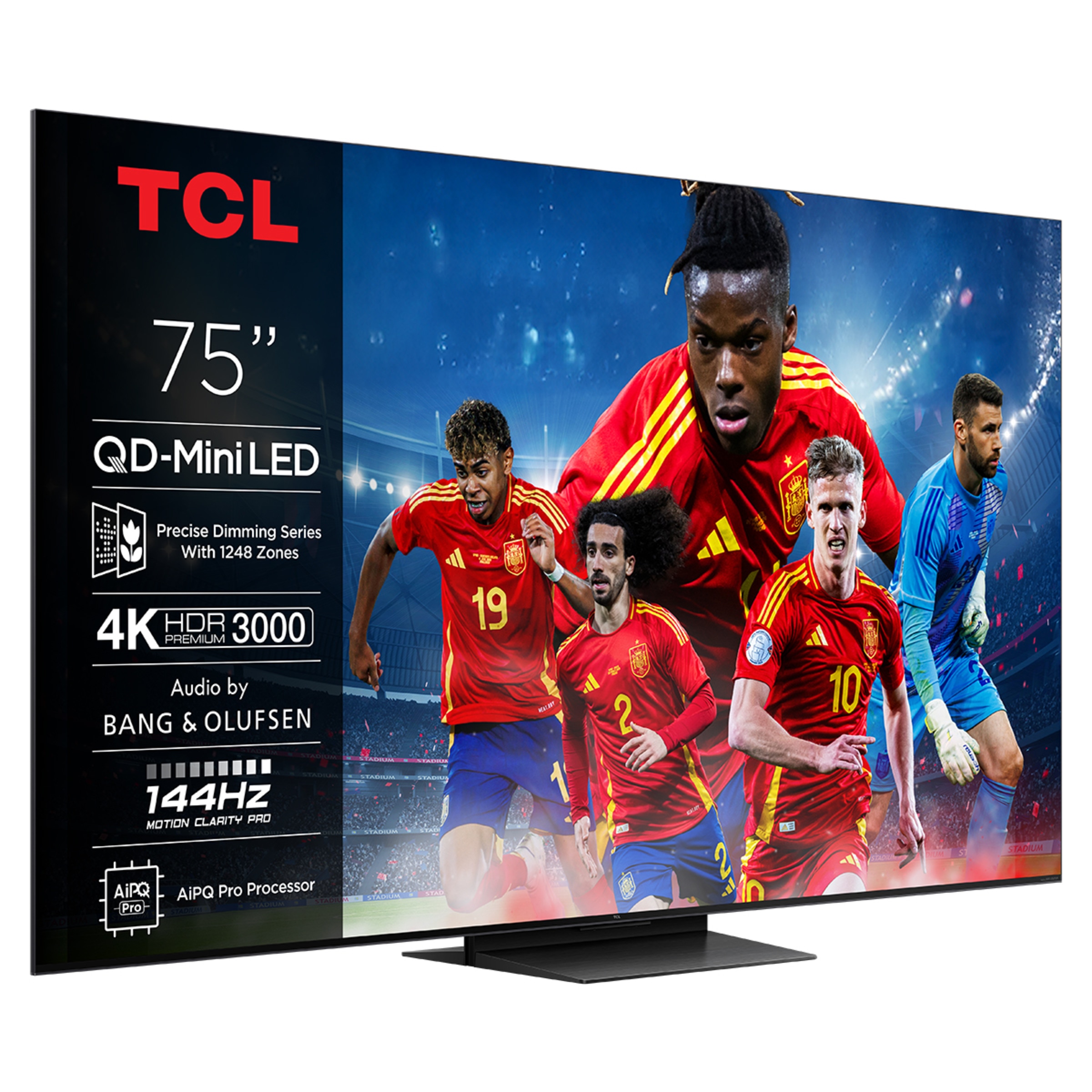 TV QD-Mini LED 190,5 cm (75") TCL 75C7K, 4K HDR Premium 3000, Smart TV con Google TV, control por voz Titanio-1