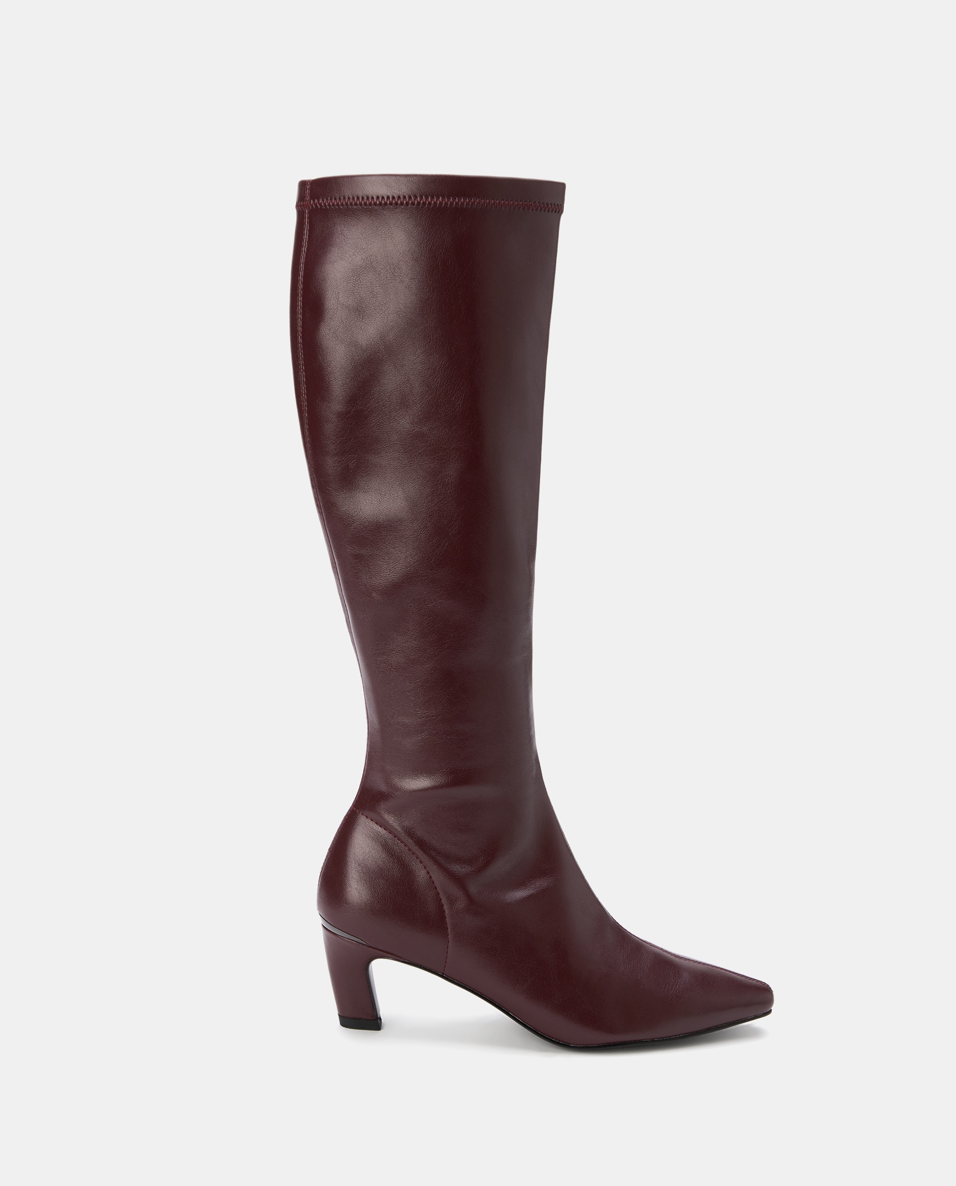 Botas Elásticas de Salto Bordeaux-1