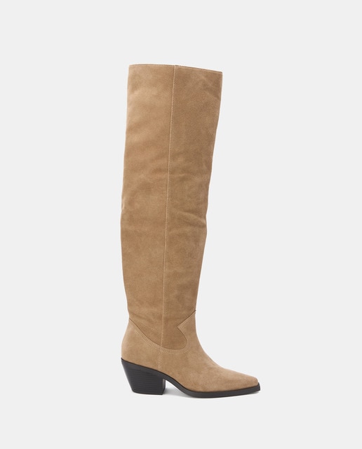 Imagem 0 de Botas Cowboy Altas de Salto sem Forro
