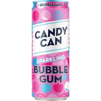 refresco sabor Bubble Gum Zero azúcar con gas lata 33 cl - Candy Can