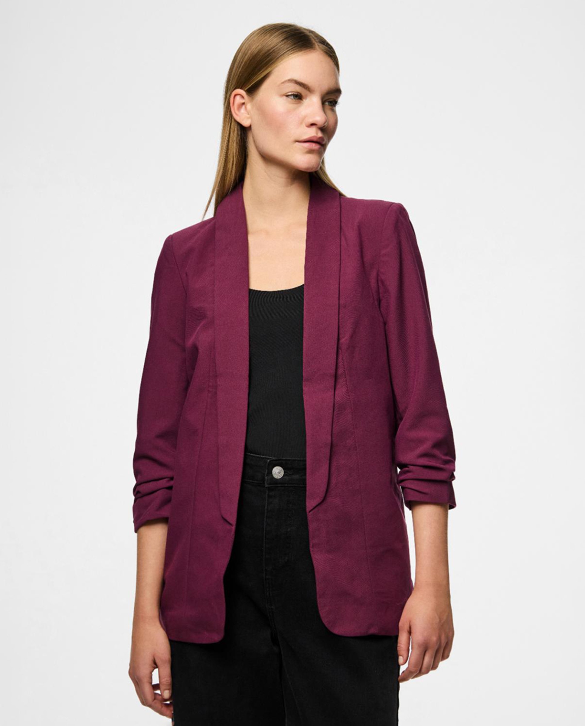 Chaqueta Americana Mujer Ripley BLAZER MUJER ASH SIN SOLAPA