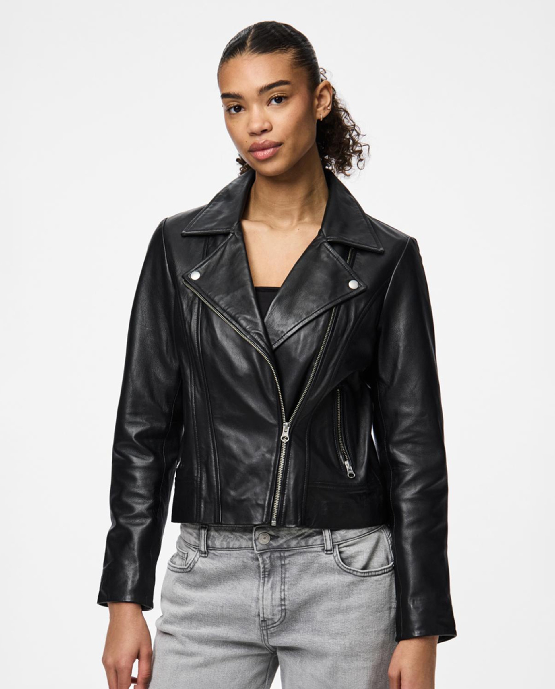 Cazadora Piel Marrón Cazadora Polipiel Mujer Formula Joven