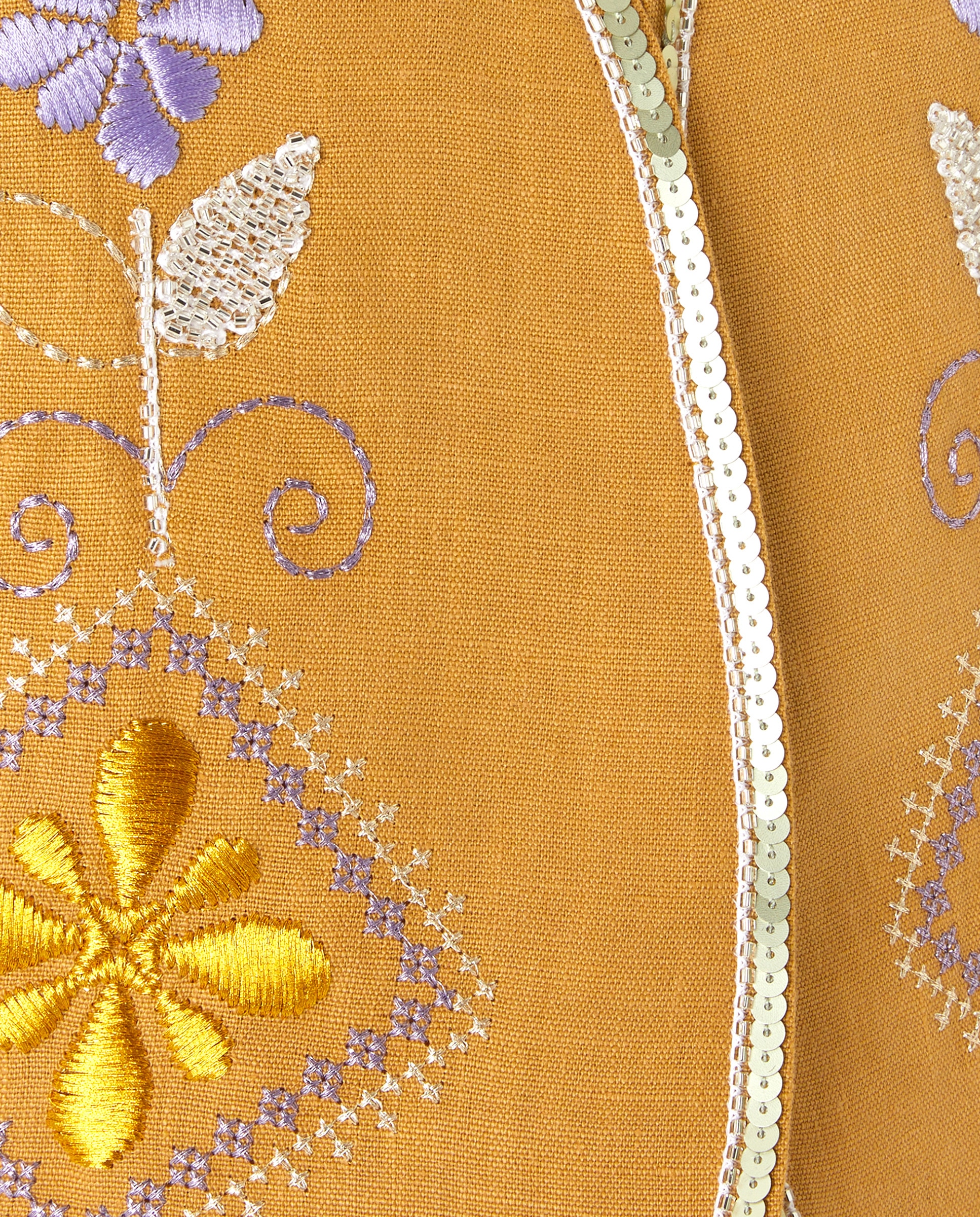 Colete de Linho Amarelo-3