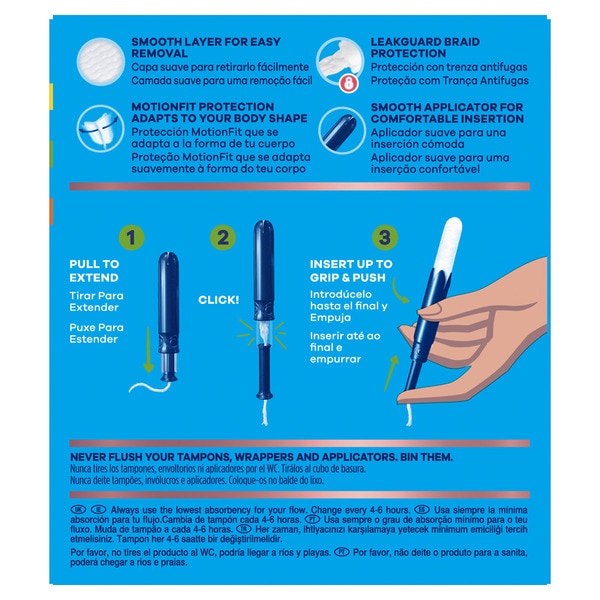 Compak Pearl Tampons mit Applikator Super Box 16 Einheiten