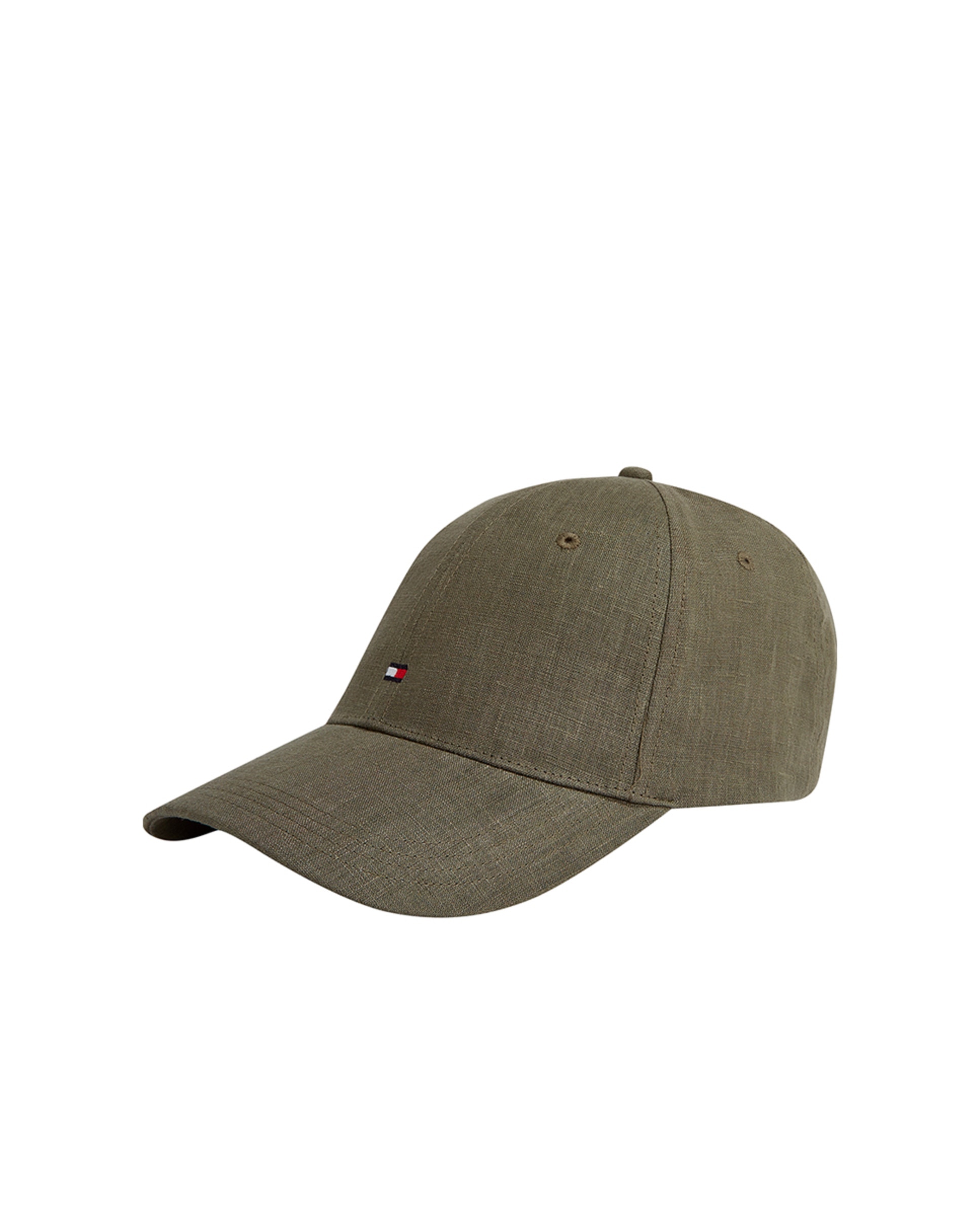 Boné de Linho Liso com Branding Bordado Tamanhos Grandes Verde-militar-1