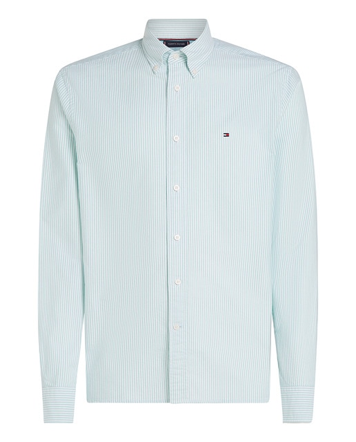 Imagem 0 de Camisa Oxford com Estampado às Riscas Tamanhos Grandes